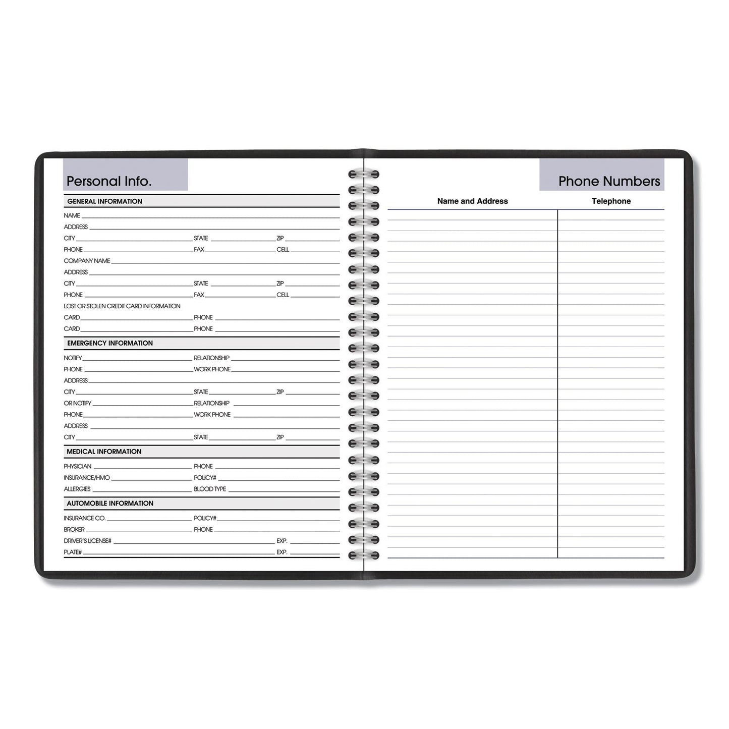AT-A-GLANCE DayMinder Monthly Planner with Notes Column, Ruled Blocks, 8.75 x 7, Black Cover, 12-Month (Jan to Dec): 2023
