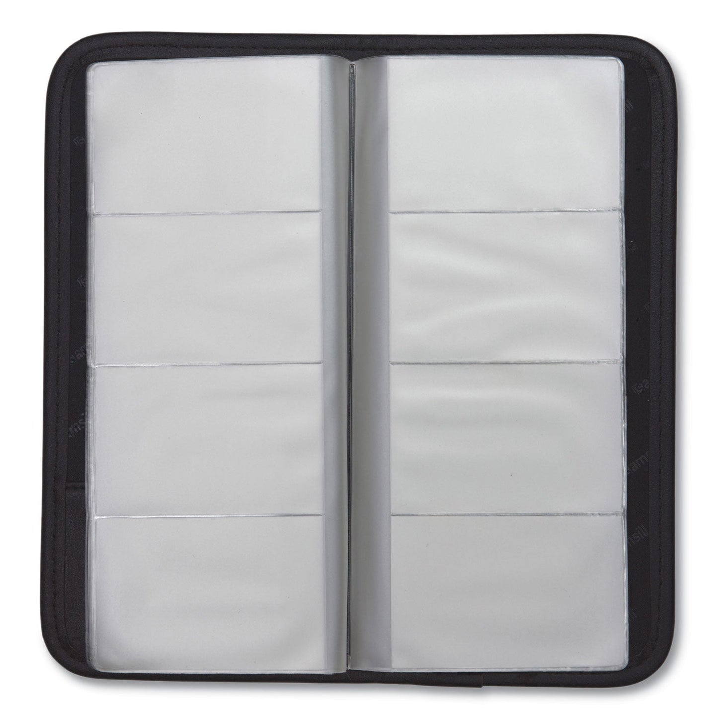 Samsill Professional Vinyl Business Card File, Holds 160 2 x 3.5 Cards, 4.75 x 10.13, Black