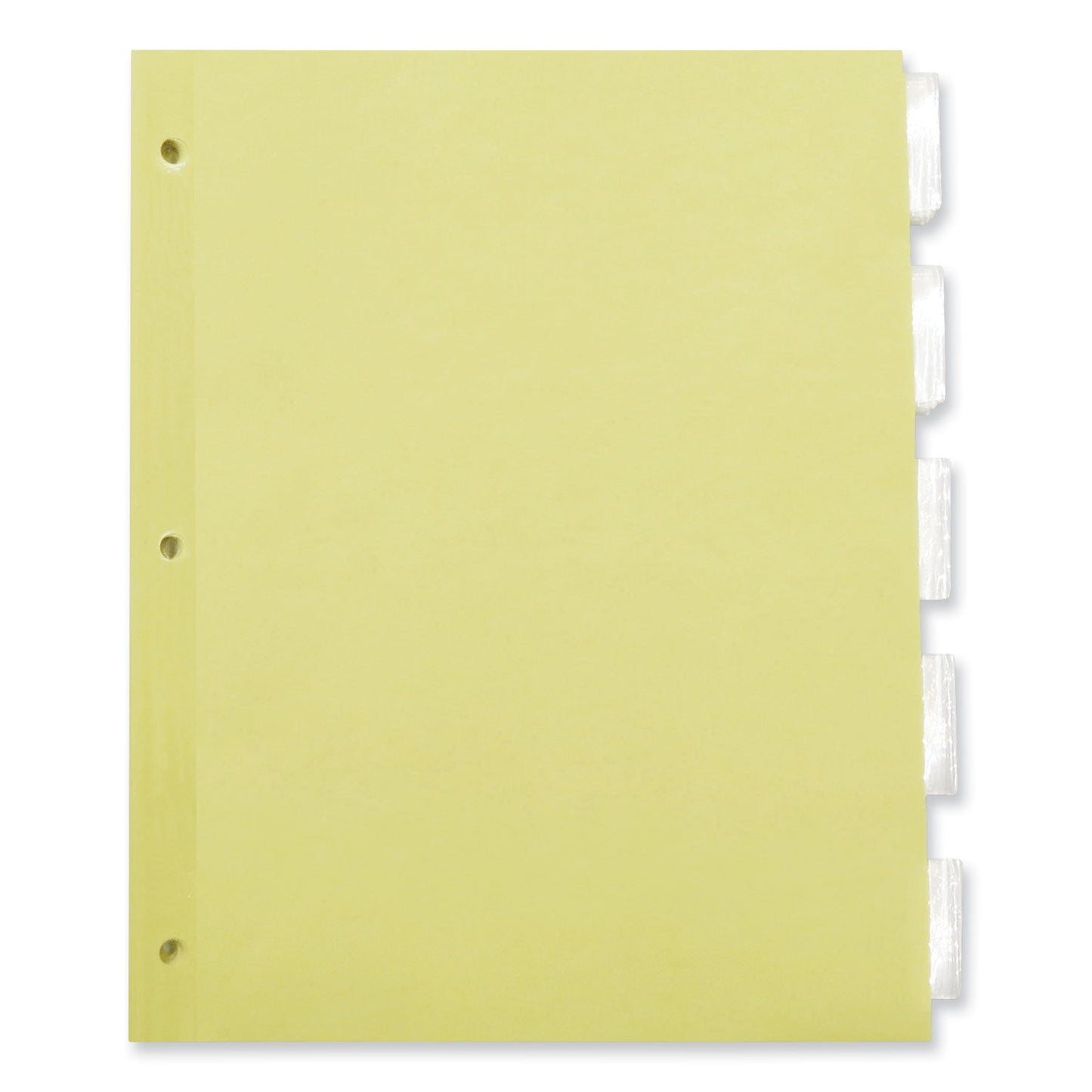 Universal Insertable Tab Index, 5-Tab, 11 x 8.5, Buff, Clear Tabs, 24 Sets