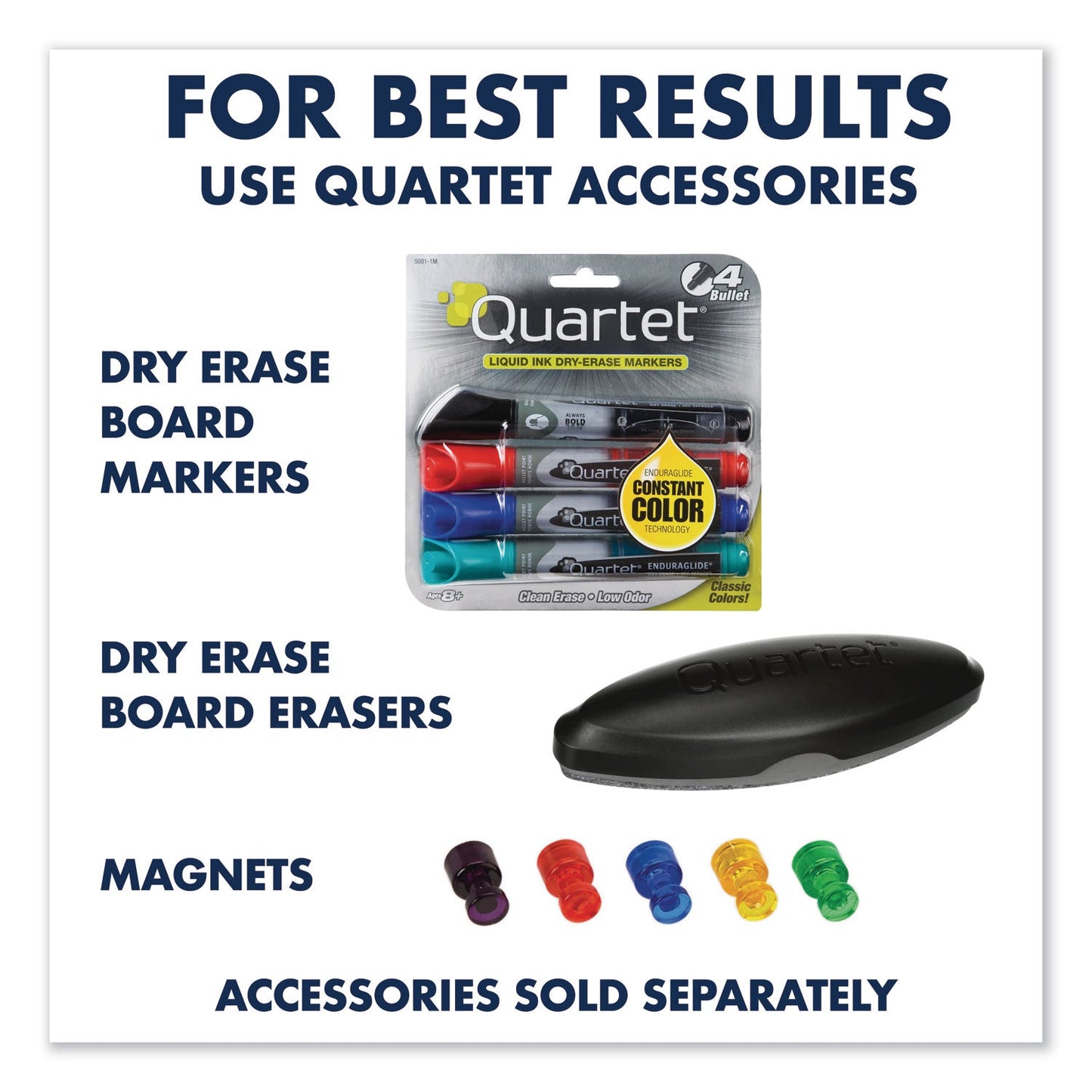 Quartet Prestige 2 Total Erase Whiteboard, 72 x 48, Mahogany Color Frame