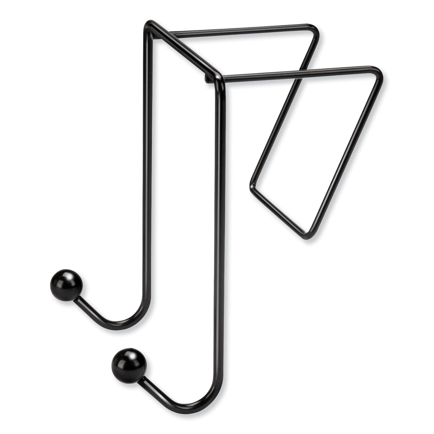 Fellowes Partition Additions Wire Double-Garment Hook, 4 x 5.13 x 6, Over-the Panel Mount, Black