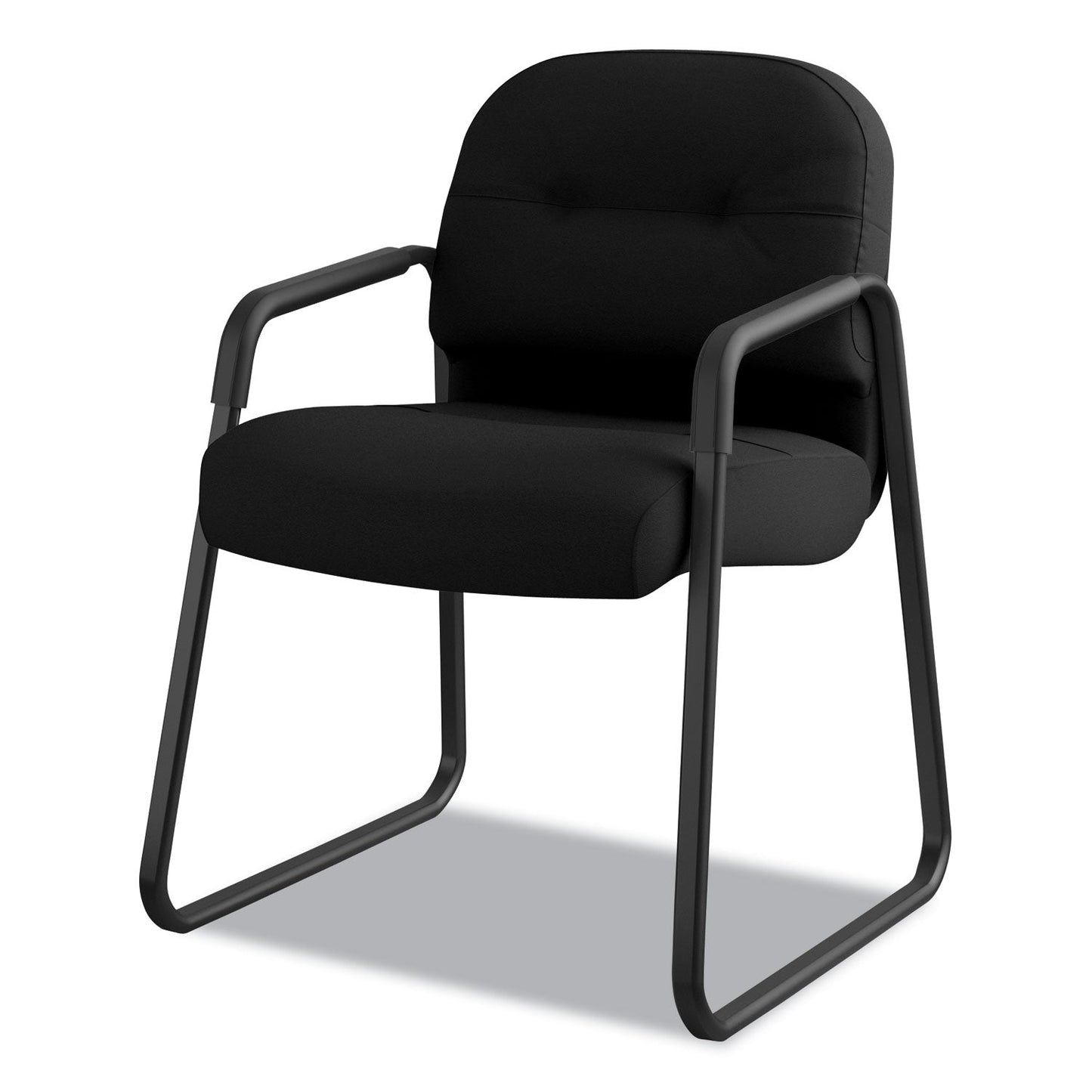 HON Pillow-Soft 2090 Series Guest Arm Chair, 23.25" x 28" x 36", Black