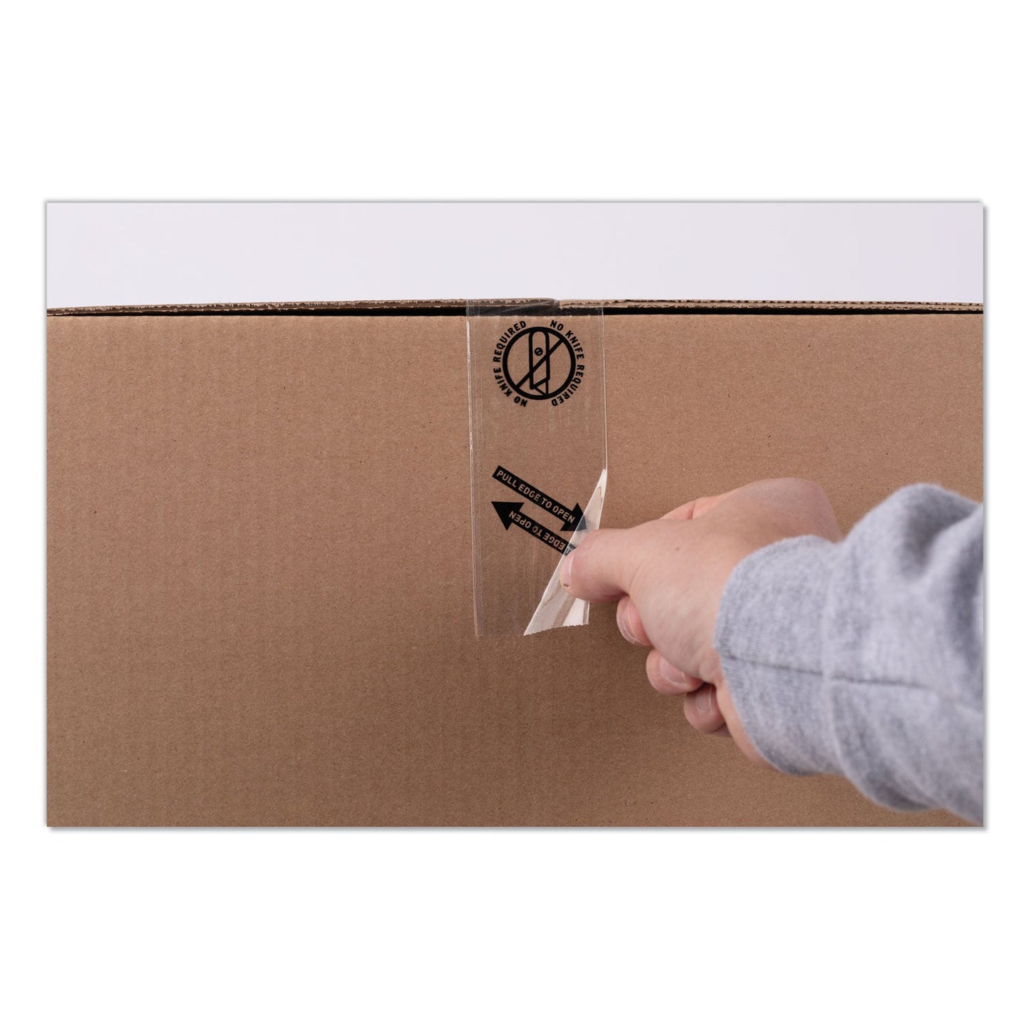 Duck Folded Edge Tape Dispenser with Folded Edge Tape with 6 Rolls of Tape, 3" Core, For Rolls Up to 2.08" x 110 yds, Gray