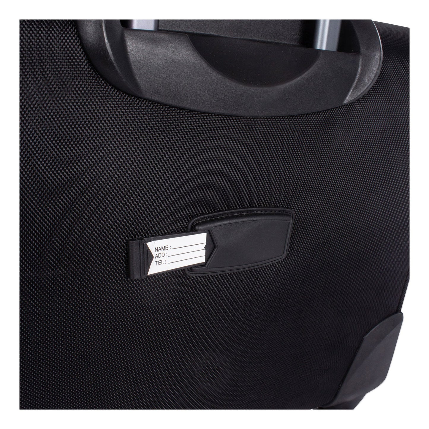 Swiss Mobility Purpose Overnight Business Case On Spinner Wheels, Fits Devices Up to 15.6", Polyester, 9.5 x 9.5 x 17.5, Black