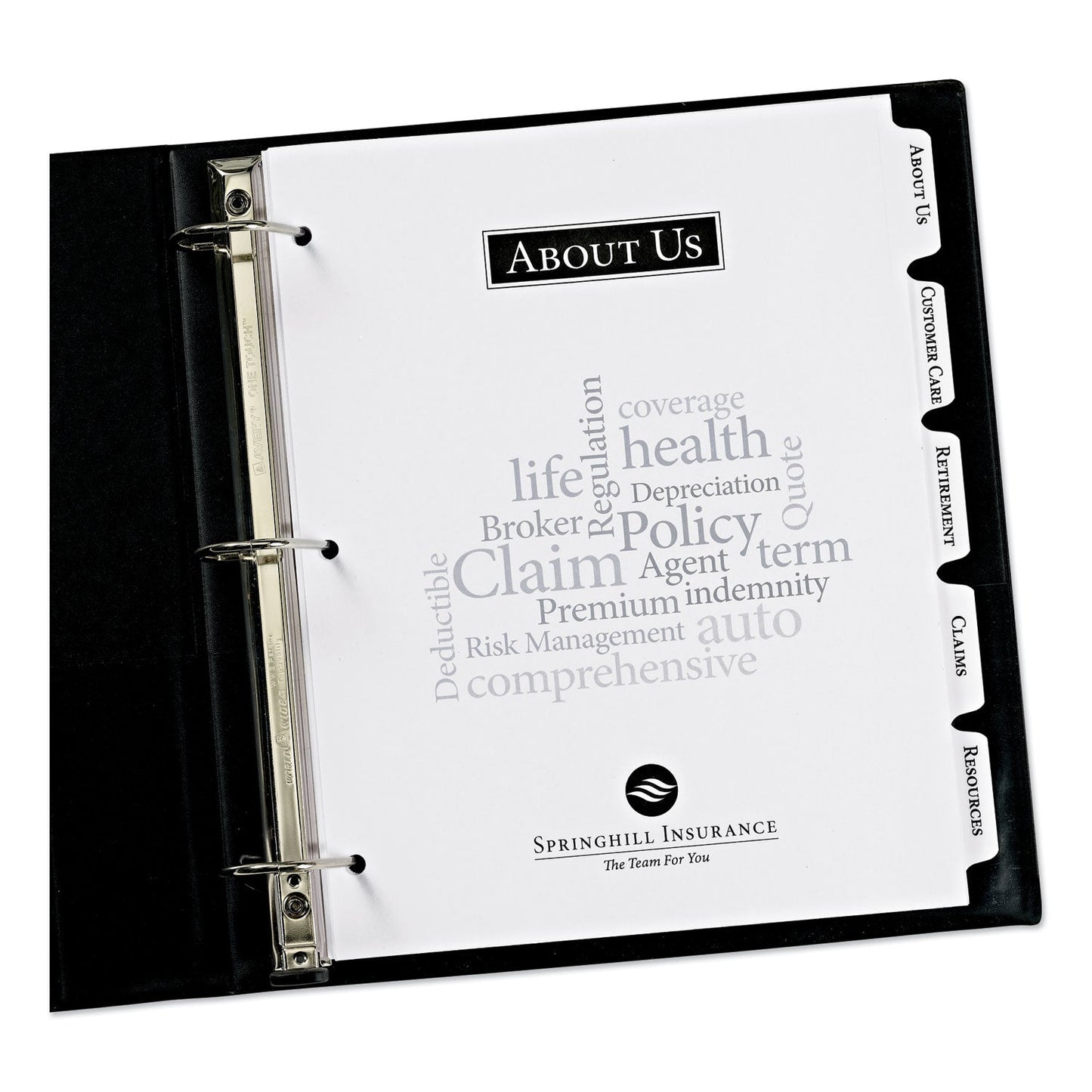 Avery Customizable Print-On Dividers, 3-Hole Punched, 5-Tab, 11 x 8.5, White, 5 Sets