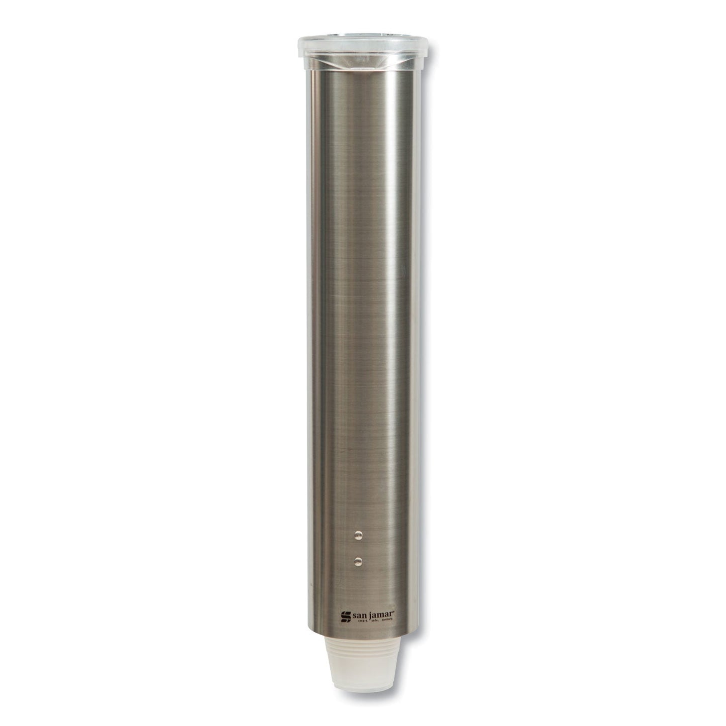 San Jamar Small Pull-Type Water Cup Dispenser, For 5 oz Cups, Stainless Steel