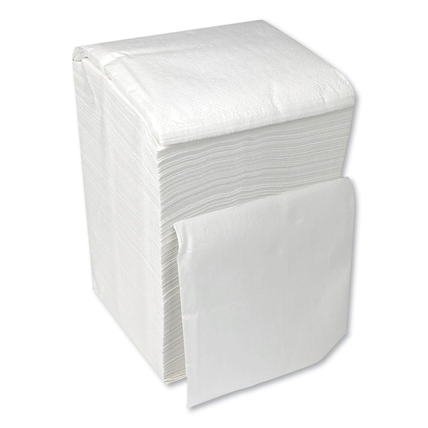 GEN Cocktail Napkins, 1-Ply, 9w x 9d, White, 500/Pack, 8 Packs/Carton