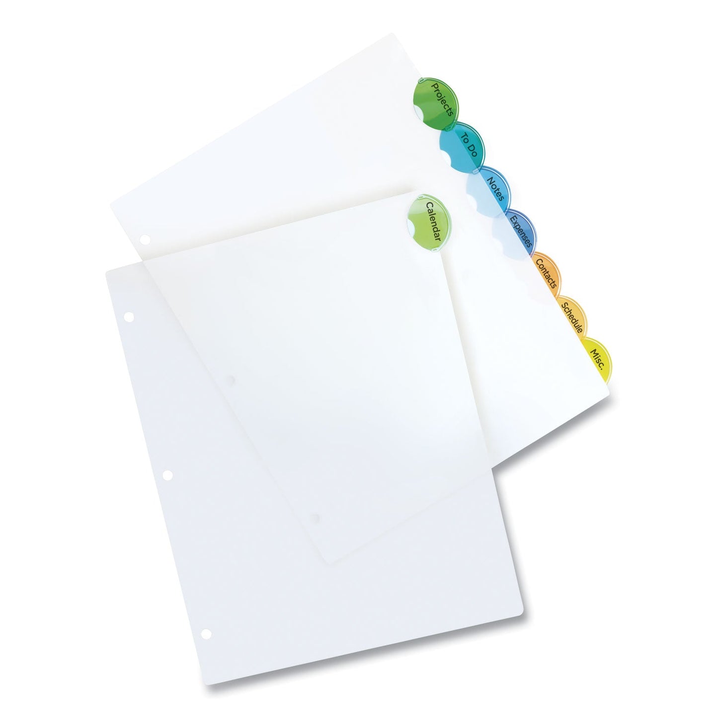 Avery Insertable Style Edge Tab Plastic Dividers, 8-Tab, 11 x 8.5, Translucent, 1 Set
