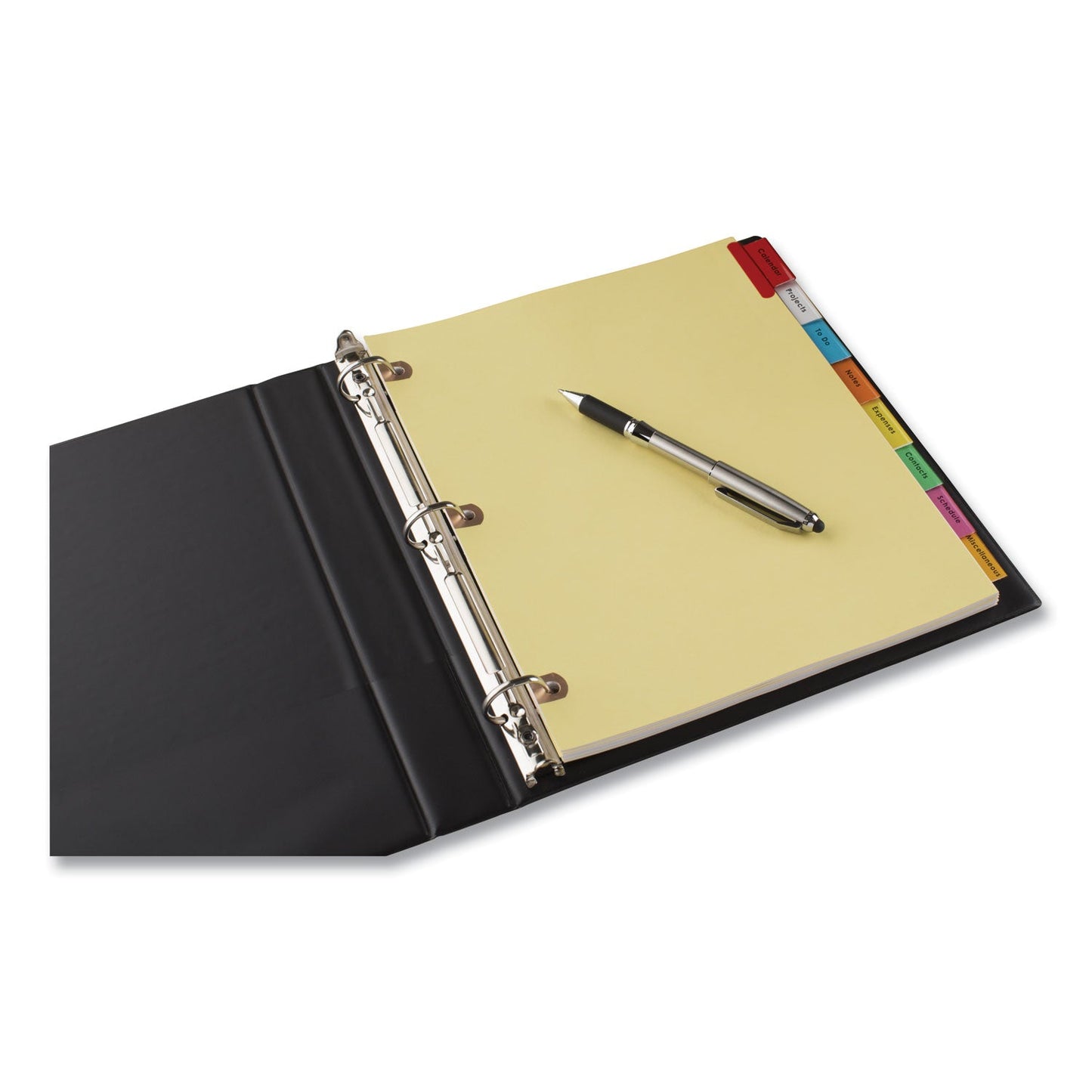 Avery Insertable Big Tab Dividers, 8-Tab, Double-Sided Gold Edge Reinforcing, 11 x 8.5, Buff, Assorted Tabs, 1 Set