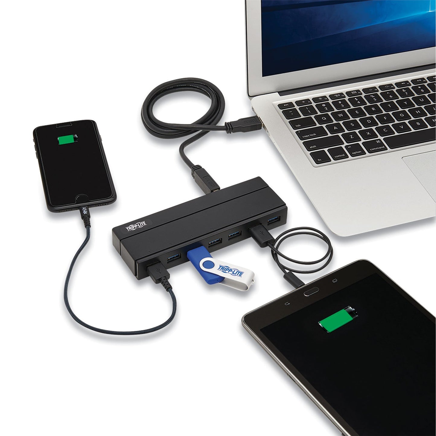 Tripp Lite Charging Hub 3.0, 7 Ports, Black