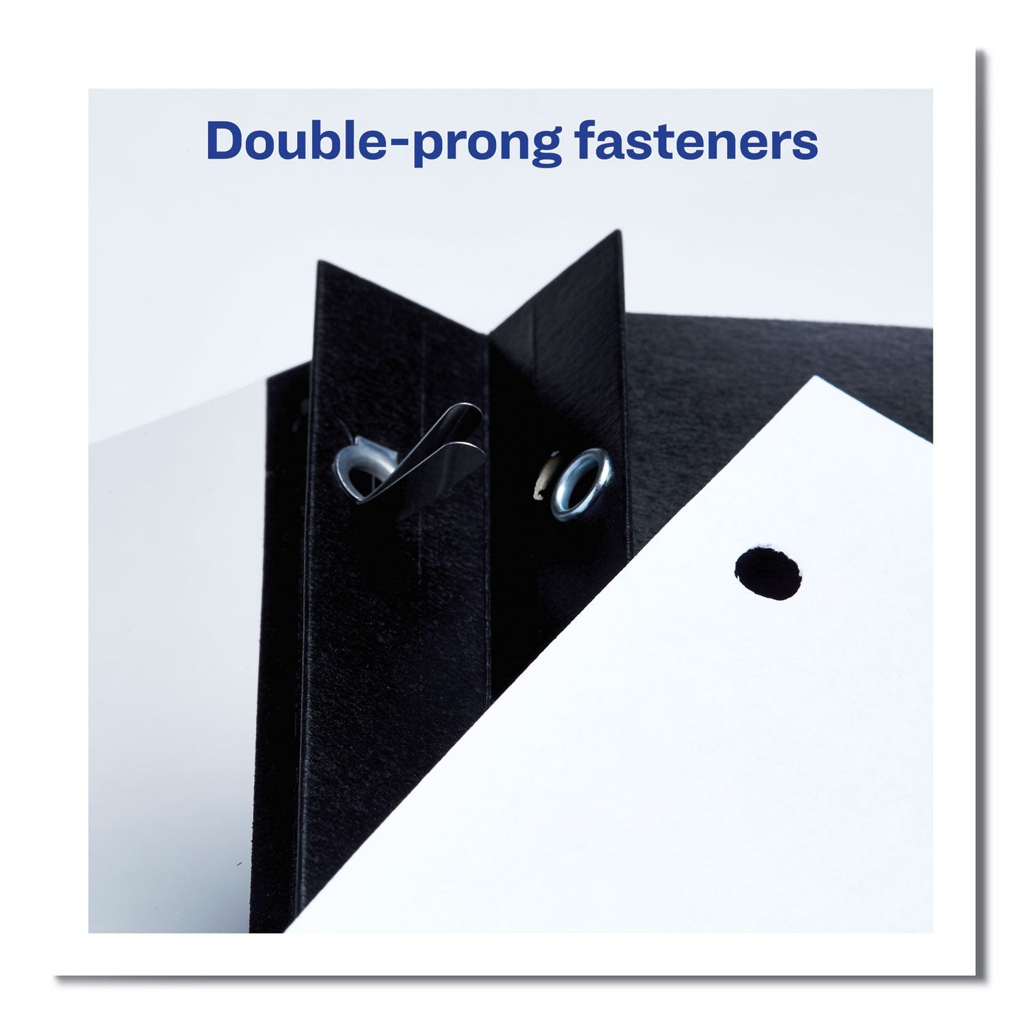 Avery Durable Clear Front Report Cover, Prong Fastener, 0.13" Capacity, 8.5 x 11, Clear/Blue, 25/Box