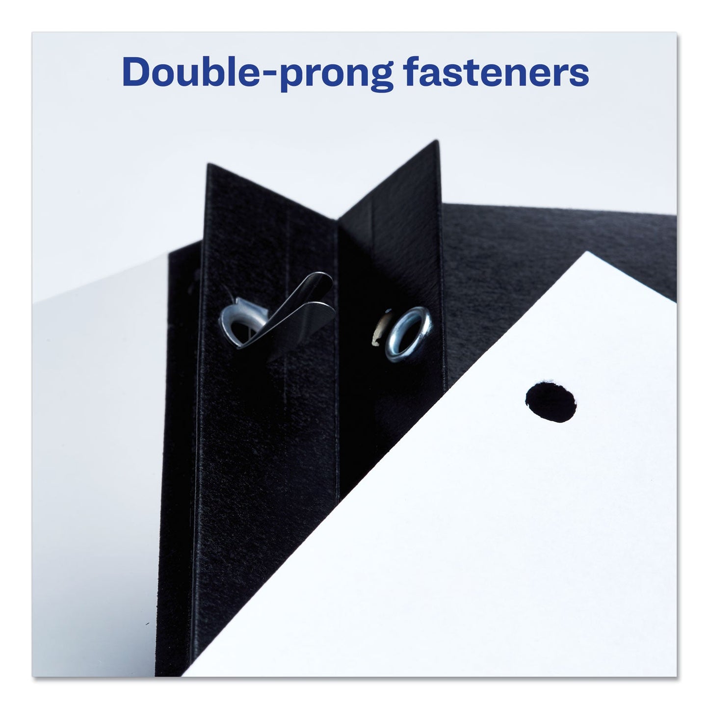 Avery Durable Clear Front Report Cover, Prong Fastener, 0.13" Capacity, 8.5 x 11, Clear/Black, 25/Box