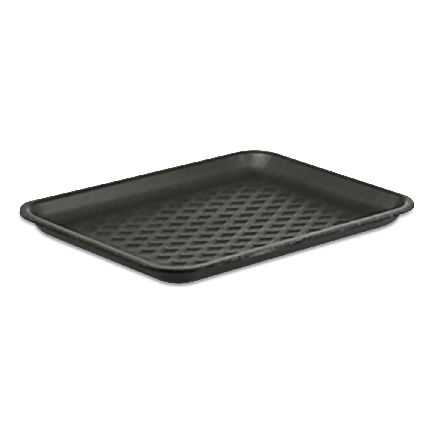 Pactiv Evergreen Supermarket Tray, #27S, 15 x 5.5 x 0.93, Black, Foam, 250/Carton