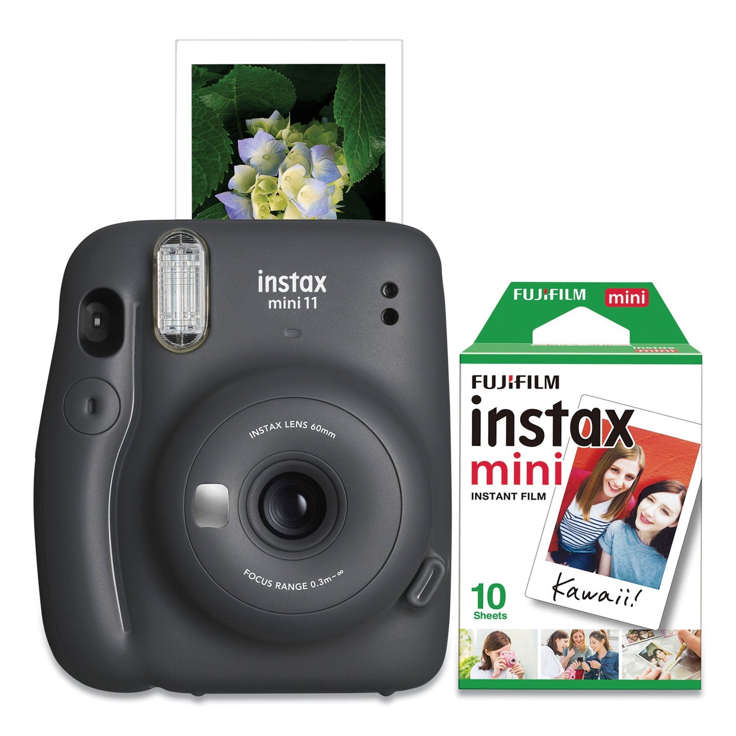 Fujifilm Instax Mini 11 Camera Bundle, Charcoal