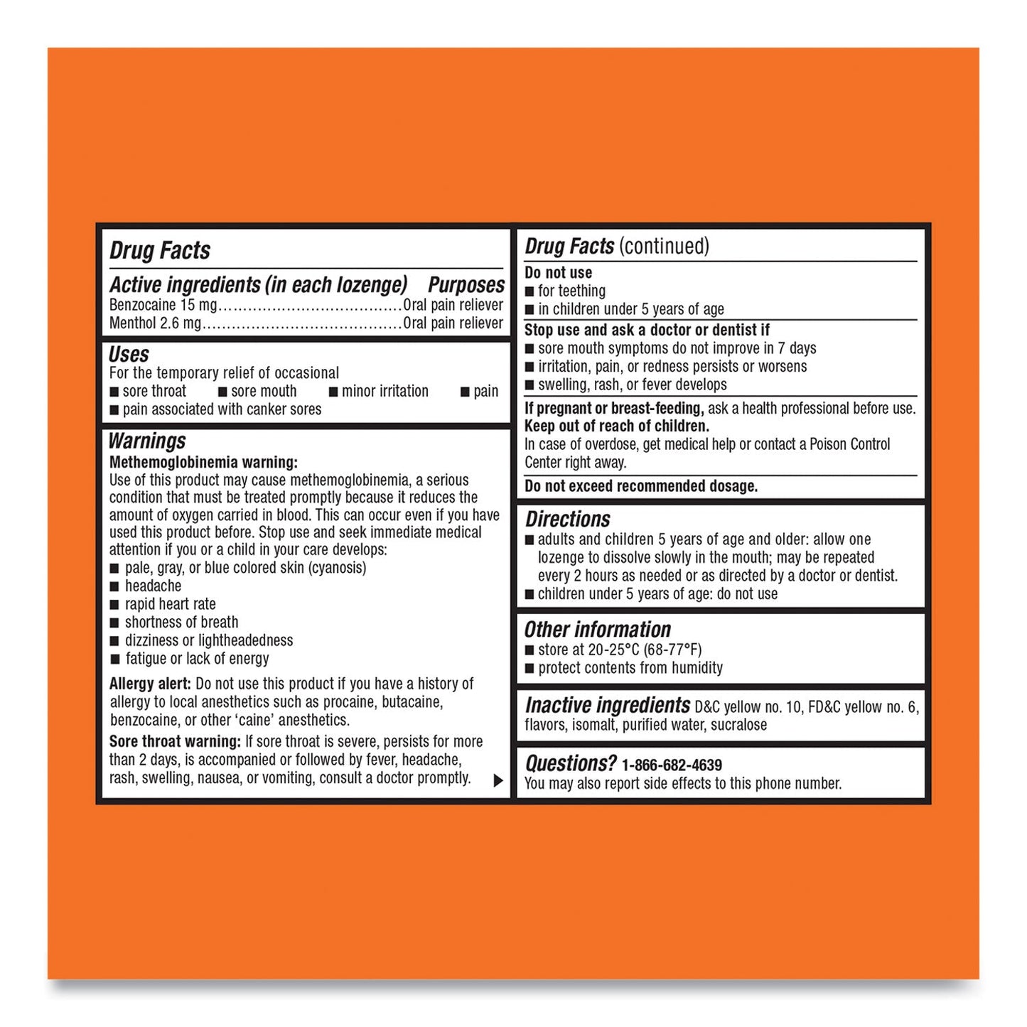 Cepacol Extra Strength Sore Throat Lozenges, Honey Lemon, 16 Lozenges/Box, 24 Box/Carton