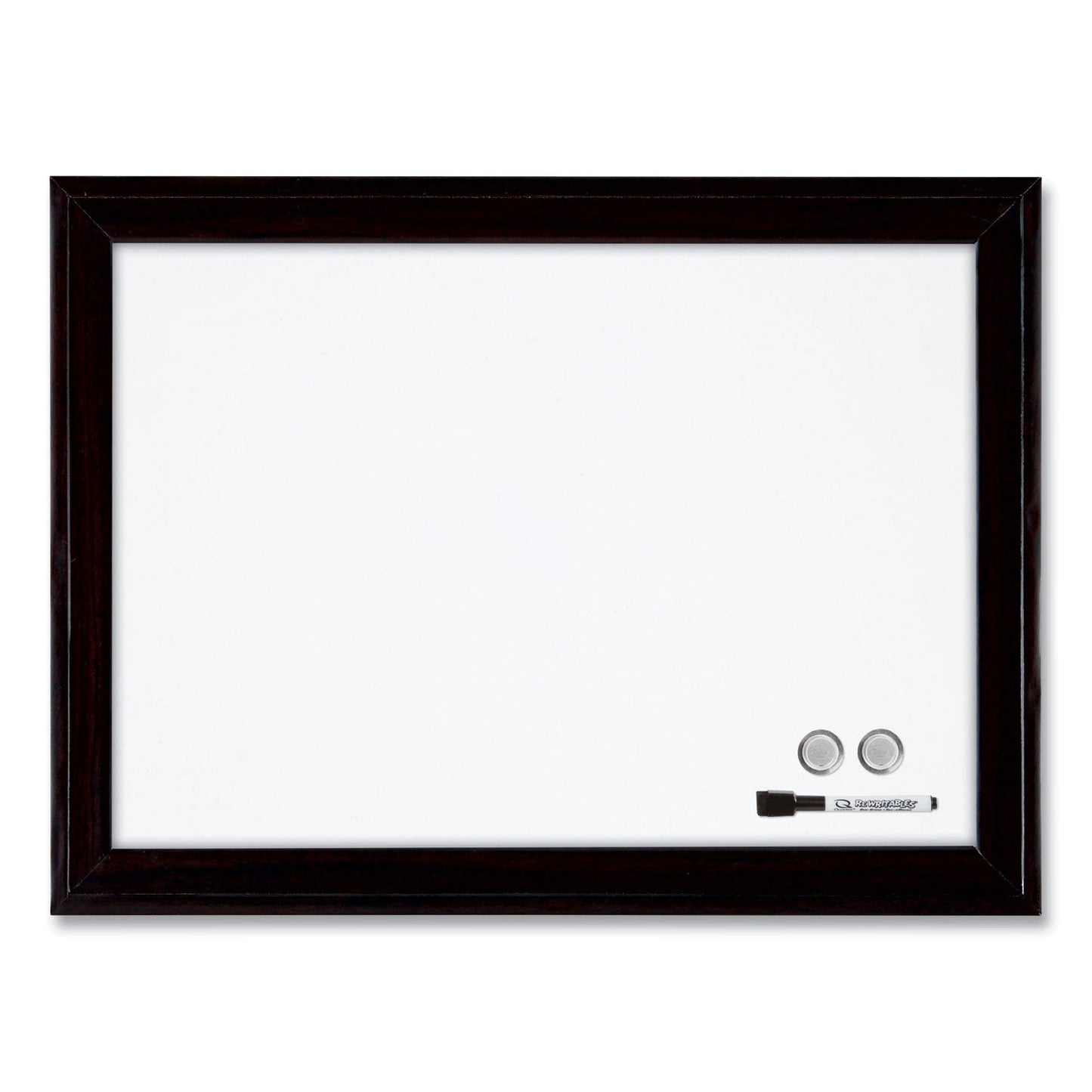 Quartet Home Decor Magnetic Dry Erase Board, 23 x 17, Black Wood Frame