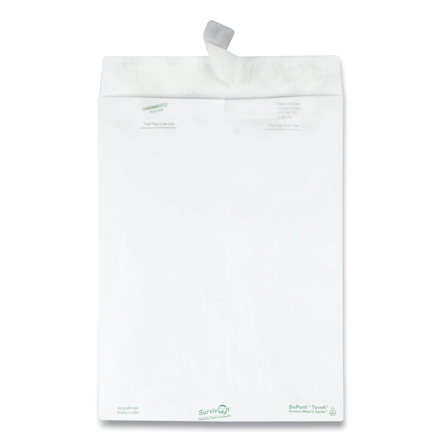 Survivor Lightweight 14 lb Tyvek Catalog Mailers, #10 1/2, Square Flap, Redi-Strip Adhesive Closure, 9 x 12, White, 100/Box
