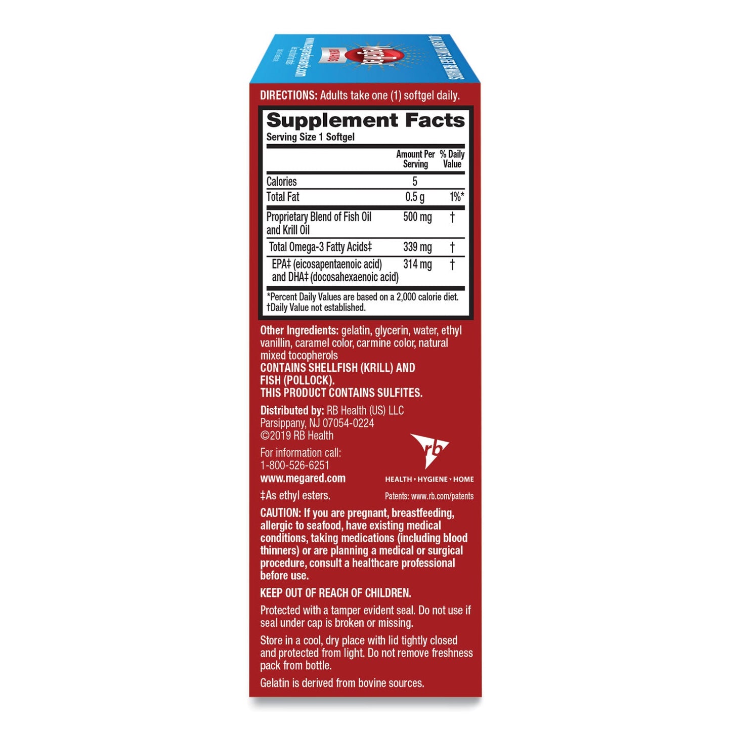 MegaRed Advanced 4-in-1 Omega-3 Softgel, 500 mg, 40 Count