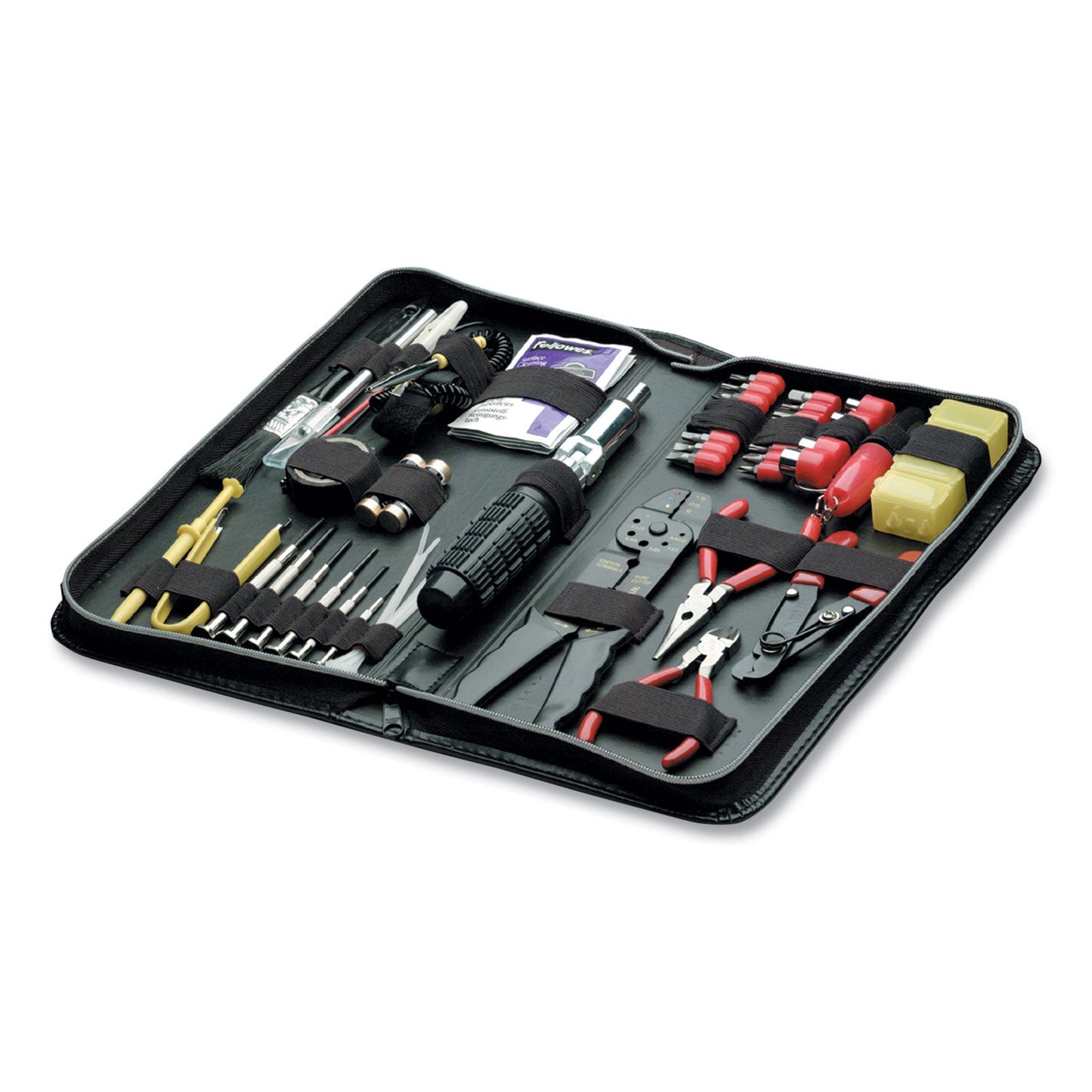 Fellowes 55-Piece Computer Tool Kit in Black Vinyl Zipper Case