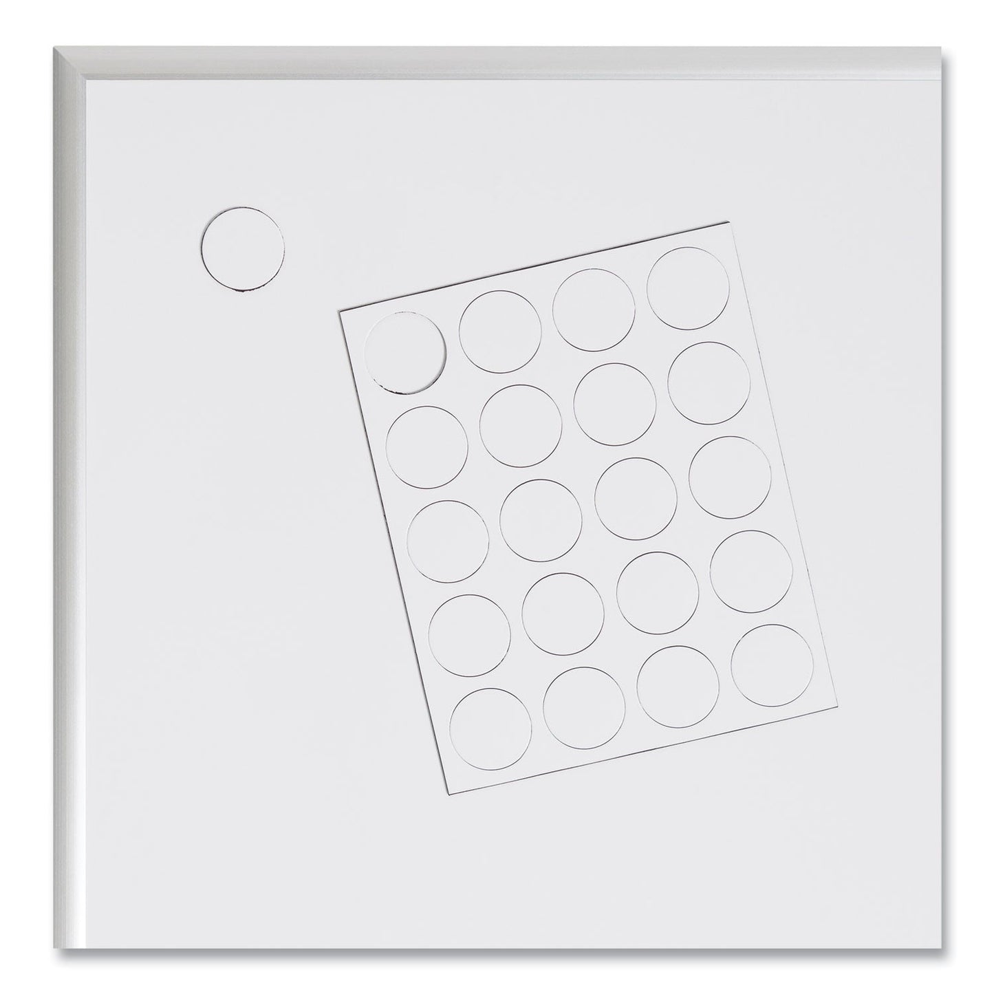 U Brands Heavy-Duty Board Magnets, Circles, White, 0.75" Diameter, 20/Pack