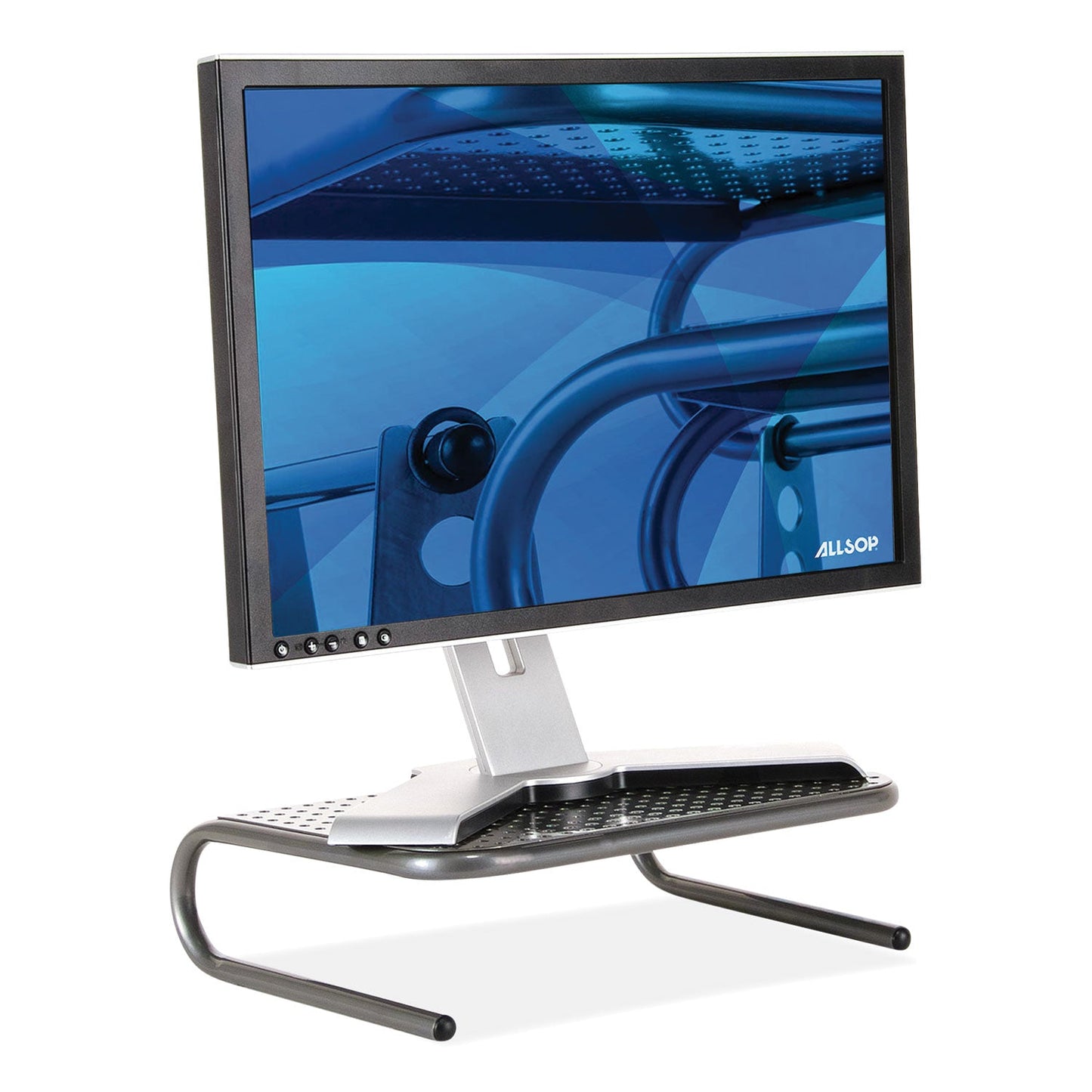 Allsop Metal Art Jr. Monitor Stand, 14.75" x 11" x 4.25", Black, Supports 40 lbs