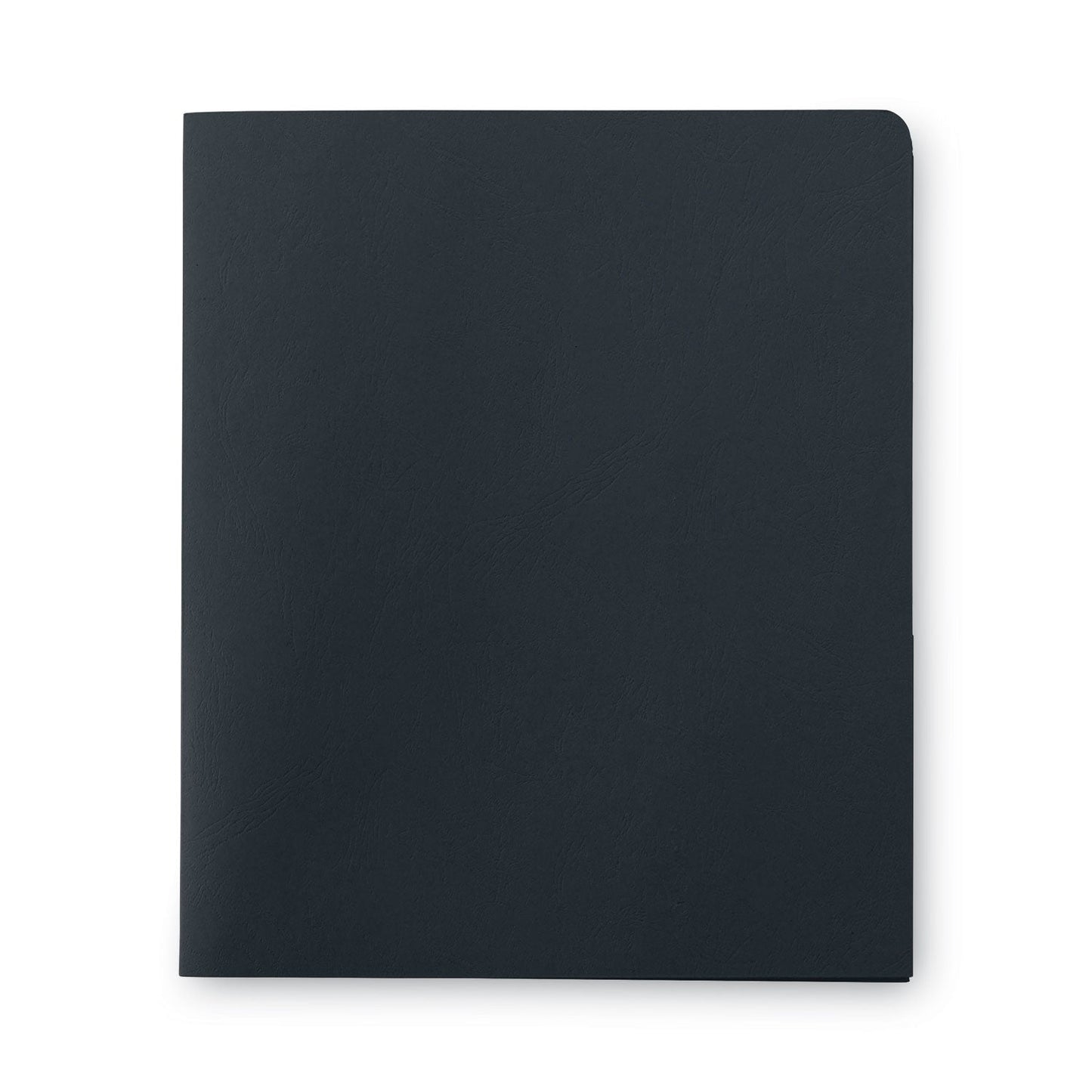 Smead Two-Pocket Folder, Textured Paper, 100-Sheet Capacity, 11 x 8.5, Black, 25/Box
