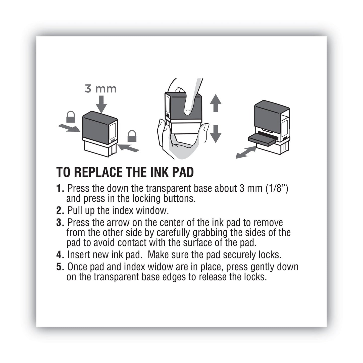 COSCO 2000PLUS Replacement Ink Pad for 2000PLUS 1SI60P, 3.13" x 0.25", Red