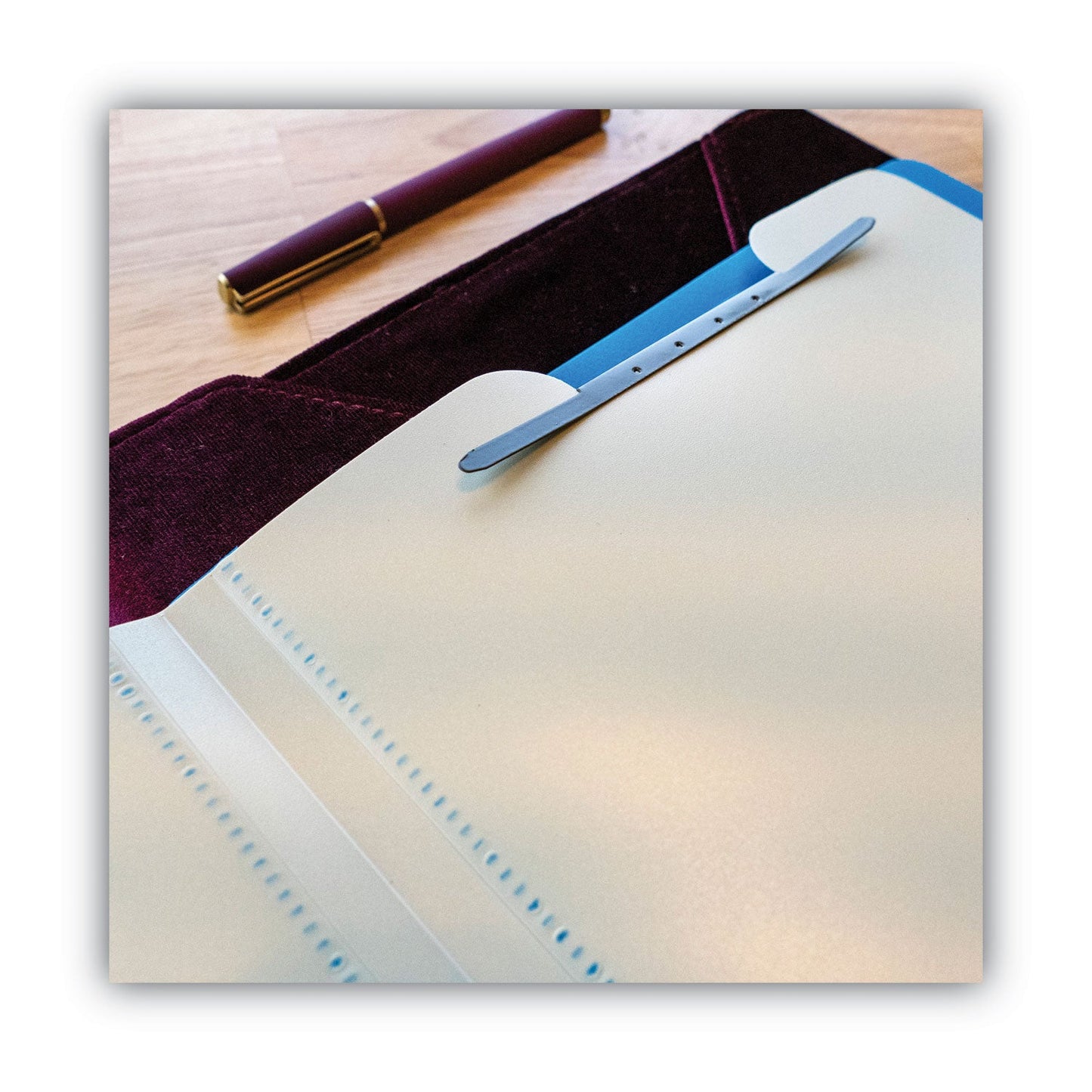 Smead Six-Section Poly Classification Folders, 2 Dividers, Letter Size, Blue, 10/Box