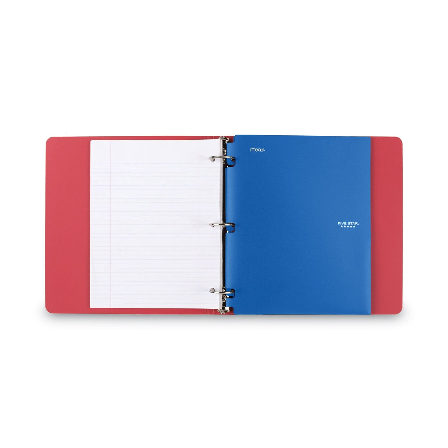 Five Star Snap-In Plastic Folder, 20-Sheet Capacity, 11 x 8.5, Assorted, Snap Closure, 4/Set