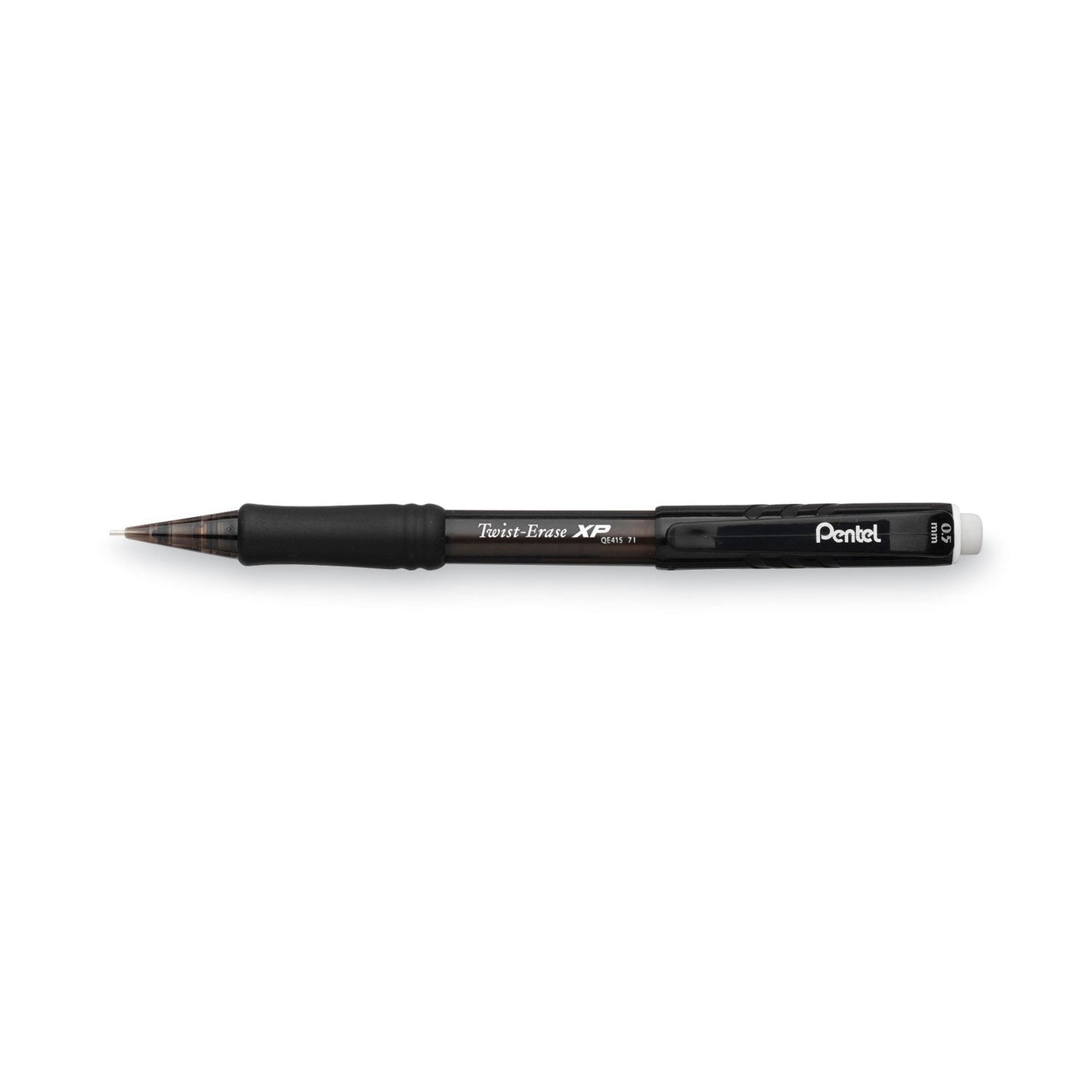 Pentel Twist-Erase EXPRESS Mechanical Pencil, 0.5 mm, HB (#2.5), Black Lead, Black Barrel, Dozen