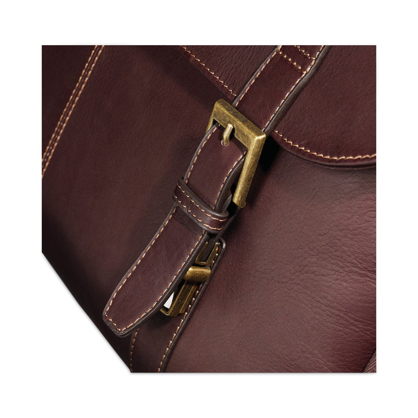 Samsonite Leather Flapover Case, Fits Devices Up to 15.6", Leather, 16 x 6 x 13, Brown
