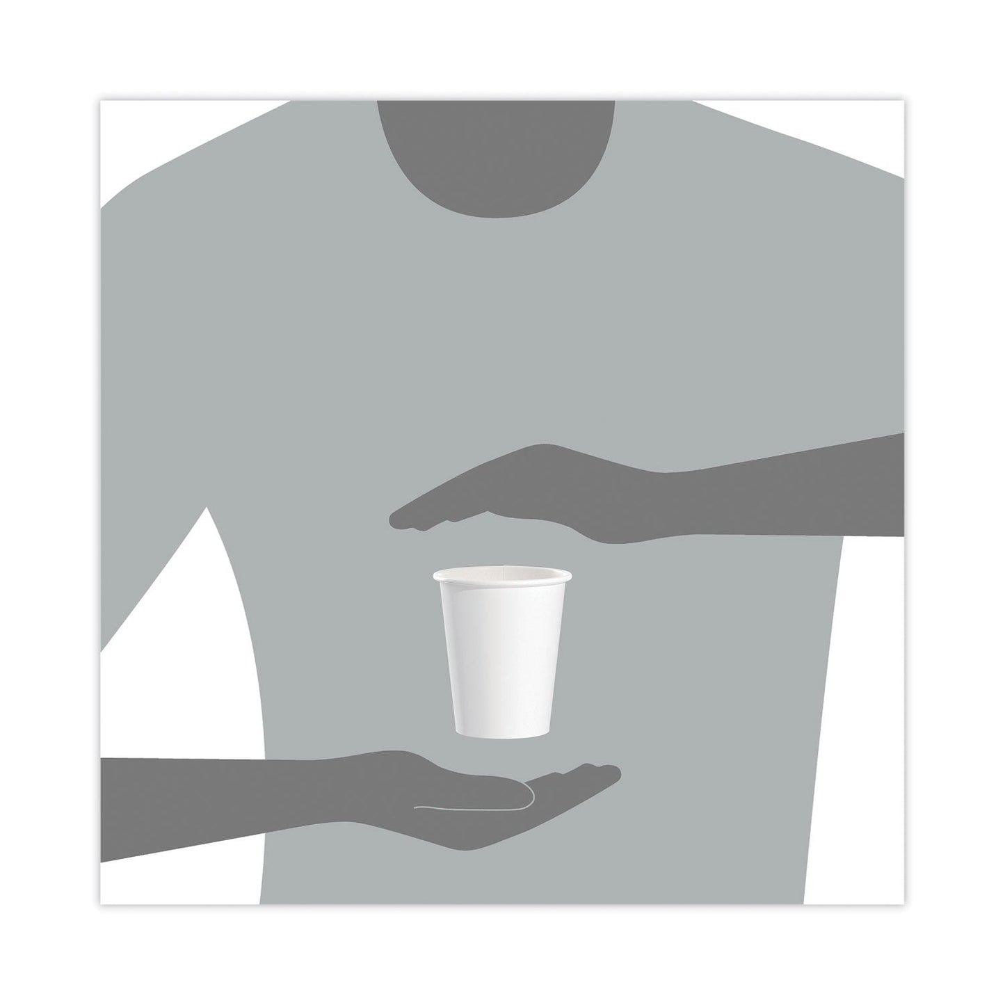 Dart Polycoated Hot Paper Cups, 10 oz, White, 50 Sleeve, 20 Sleeves/Carton