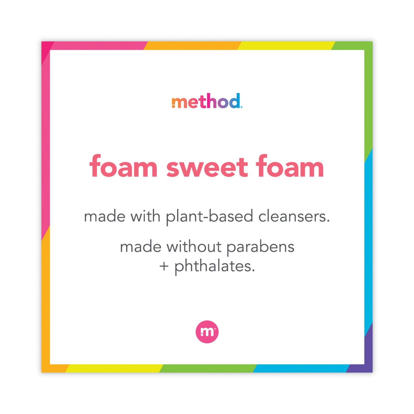 Method Foaming Hand Wash, Green Tea/Aloe, 10 oz Pump Bottle, 6/Carton