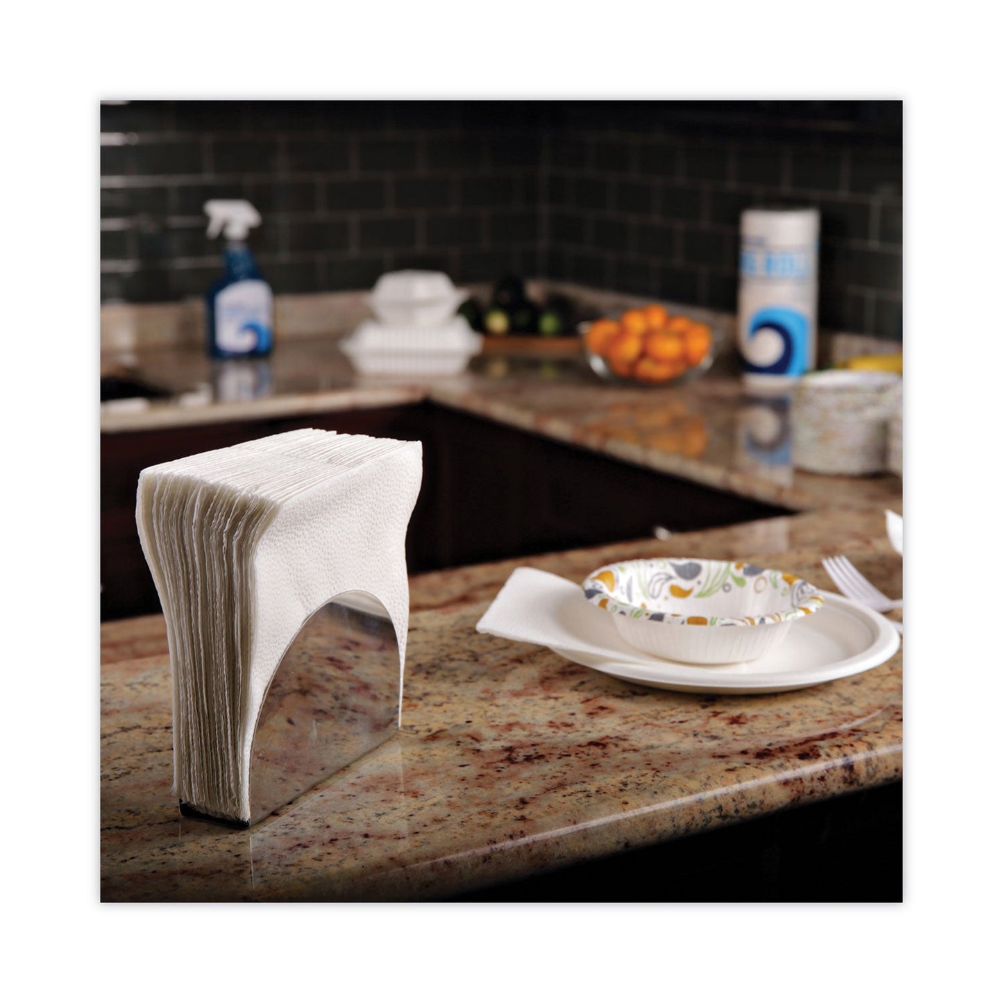 Boardwalk Office Packs Lunch Napkins, 1-Ply, 12 x 12, White, 2,400/Carton