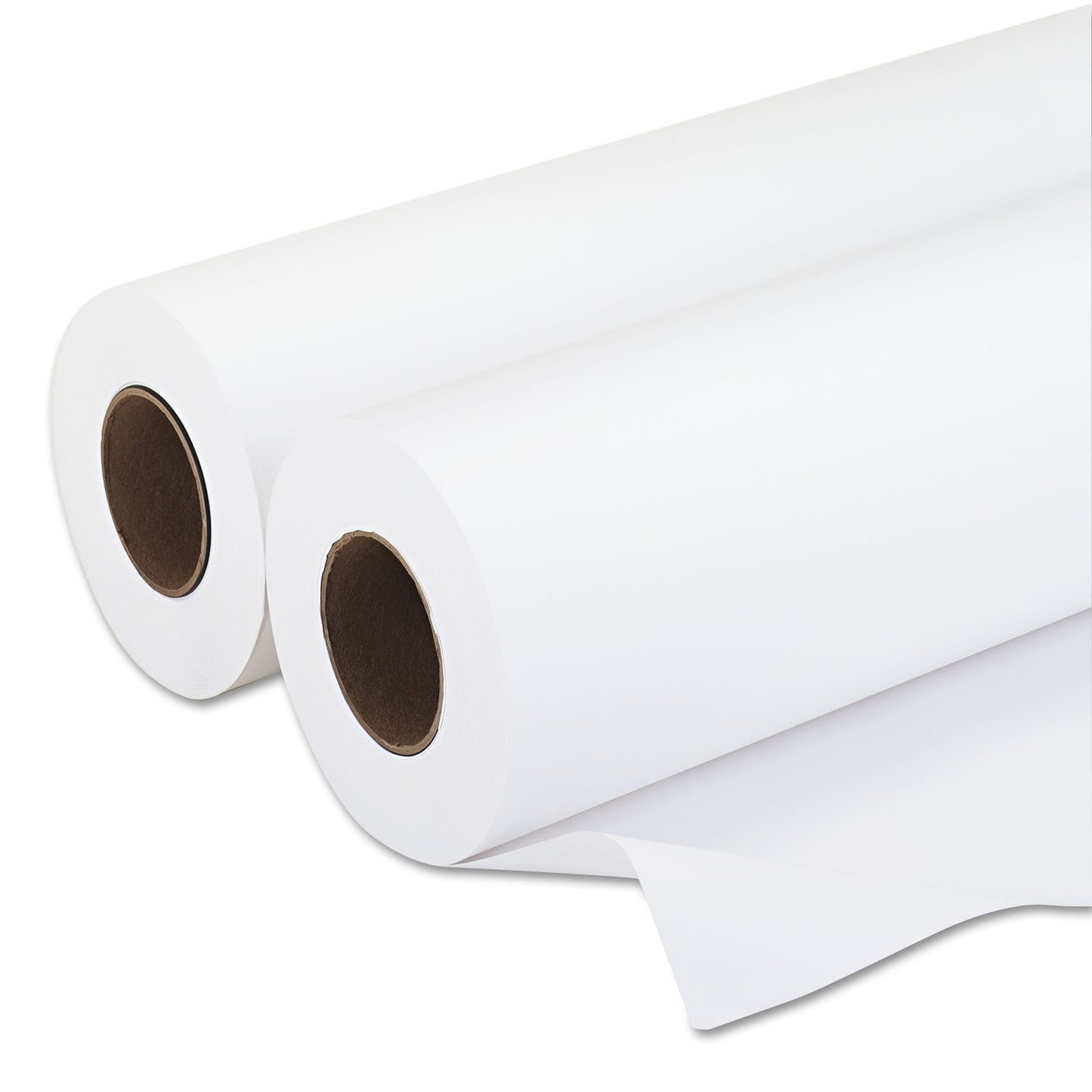 Iconex Amerigo Wide-Format Paper, 3" Core, 20 lb Bond Weight, 18" x 500 ft, Smooth White, 2/Pack