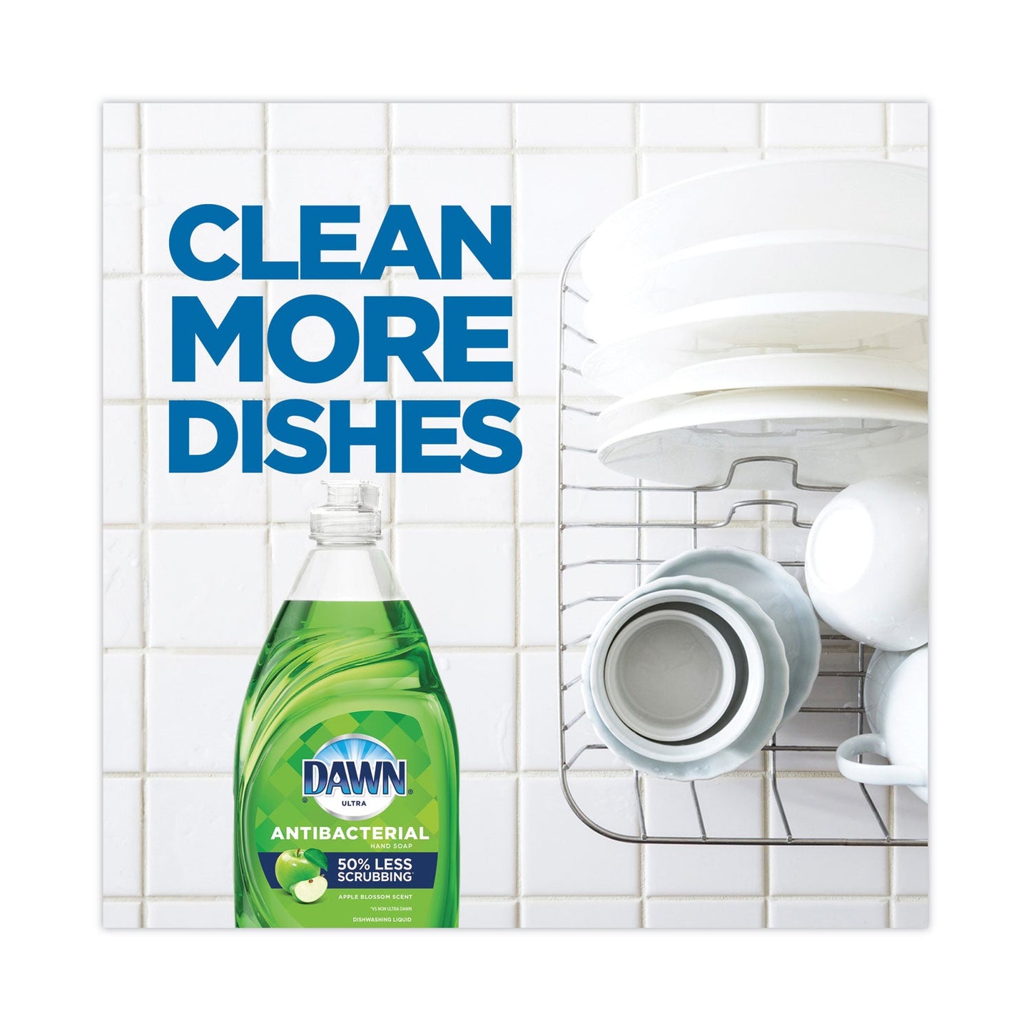 Dawn Ultra Antibacterial Dishwashing Liquid, Apple Blossom Scent, 38 oz Bottle