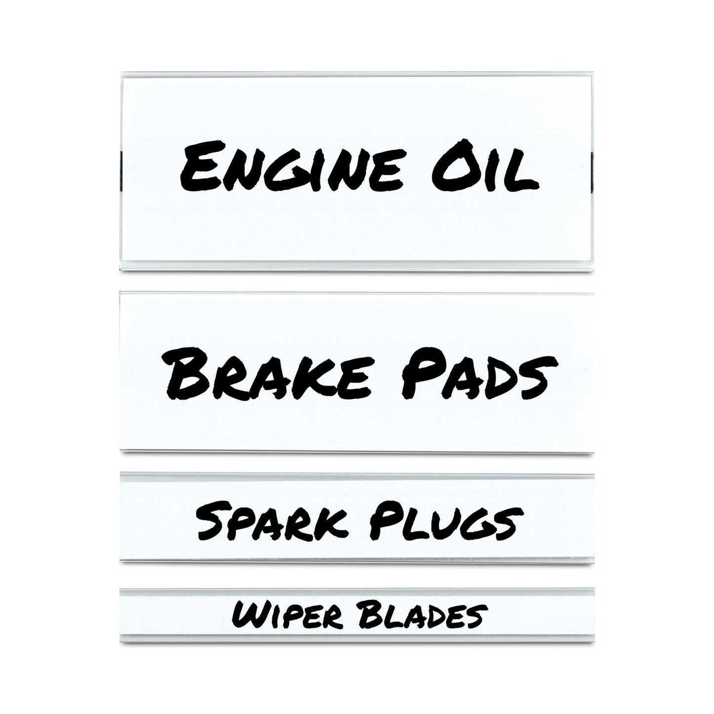 C-Line Clear Magnetic Label Holders, Side Load, 6 x 1, 10/Pack