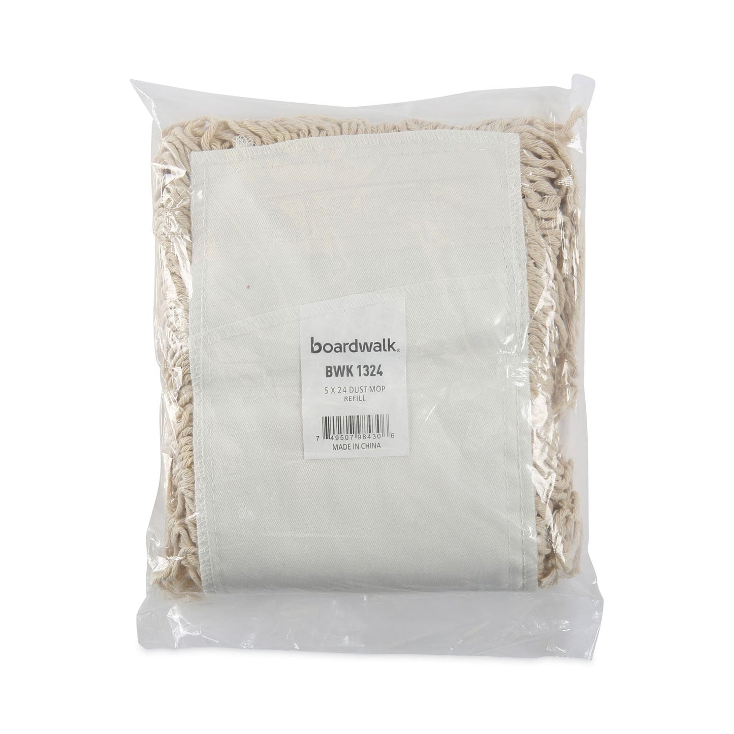 Boardwalk Industrial Dust Mop Head, Hygrade Cotton, 24w x 5d, White
