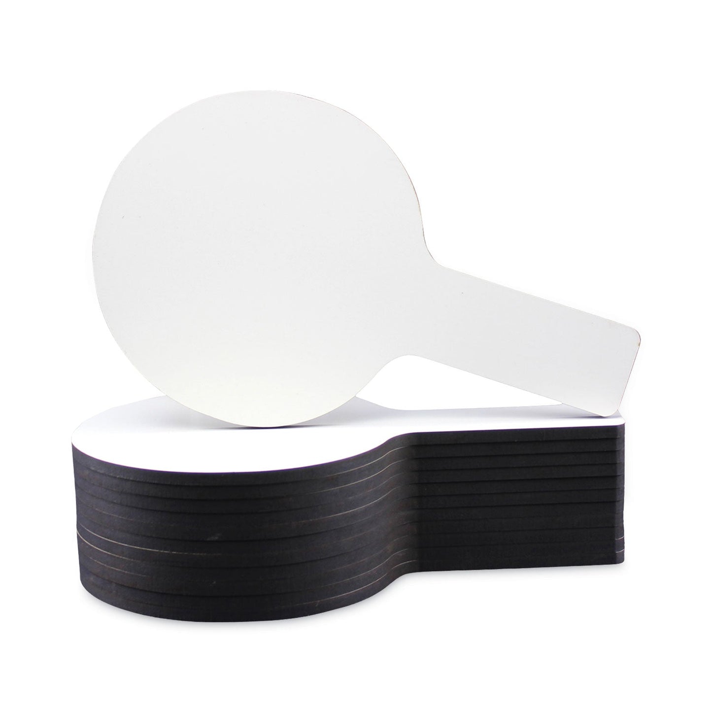 Flipside Dry Erase Paddle, 9 x 5, White, 12/Pack