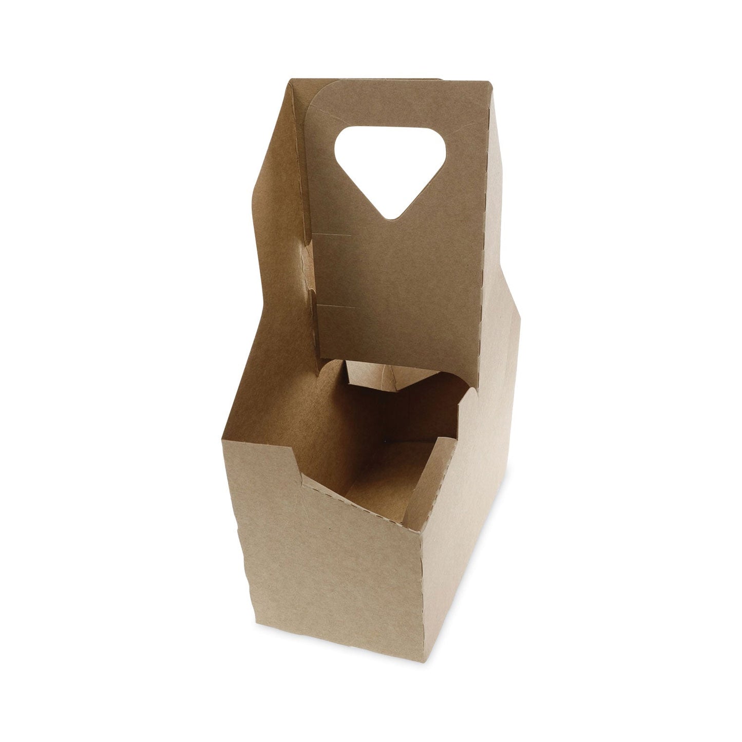 Pactiv Evergreen Paperboard Cup Carrier, Up to 44 oz, Two to Four Cups, Natural, 250/Carton