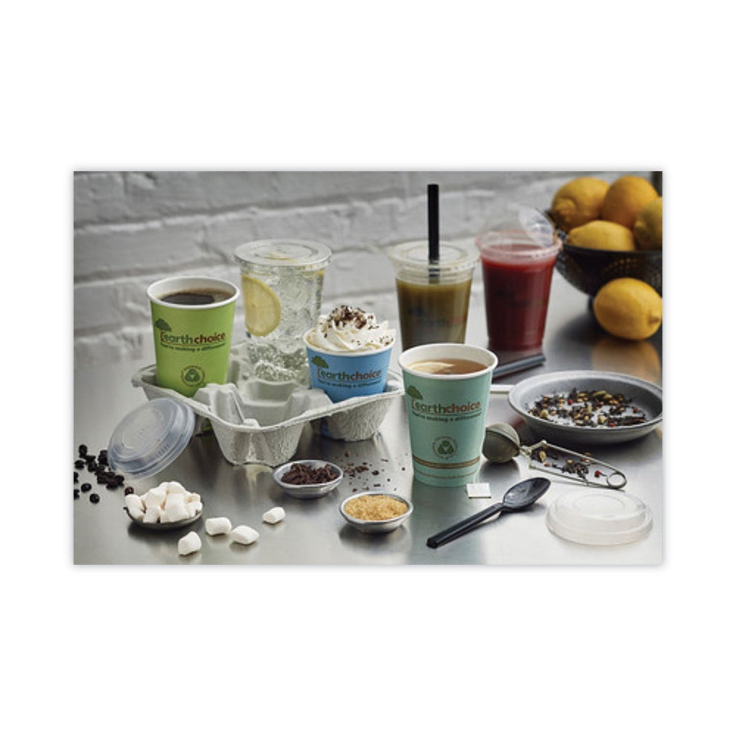 Pactiv Evergreen EarthChoice Compostable Paper Cup, 12 oz, Teal, 1,000/Carton