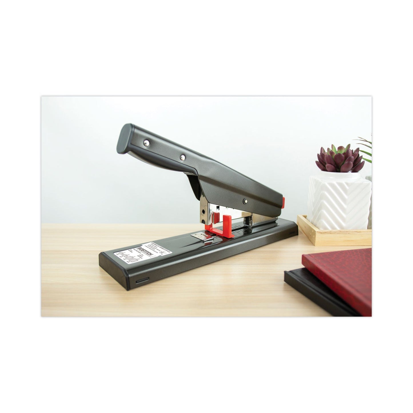 Bostitch Antimicrobial 130-Sheet Heavy-Duty Stapler, 130-Sheet Capacity, Black
