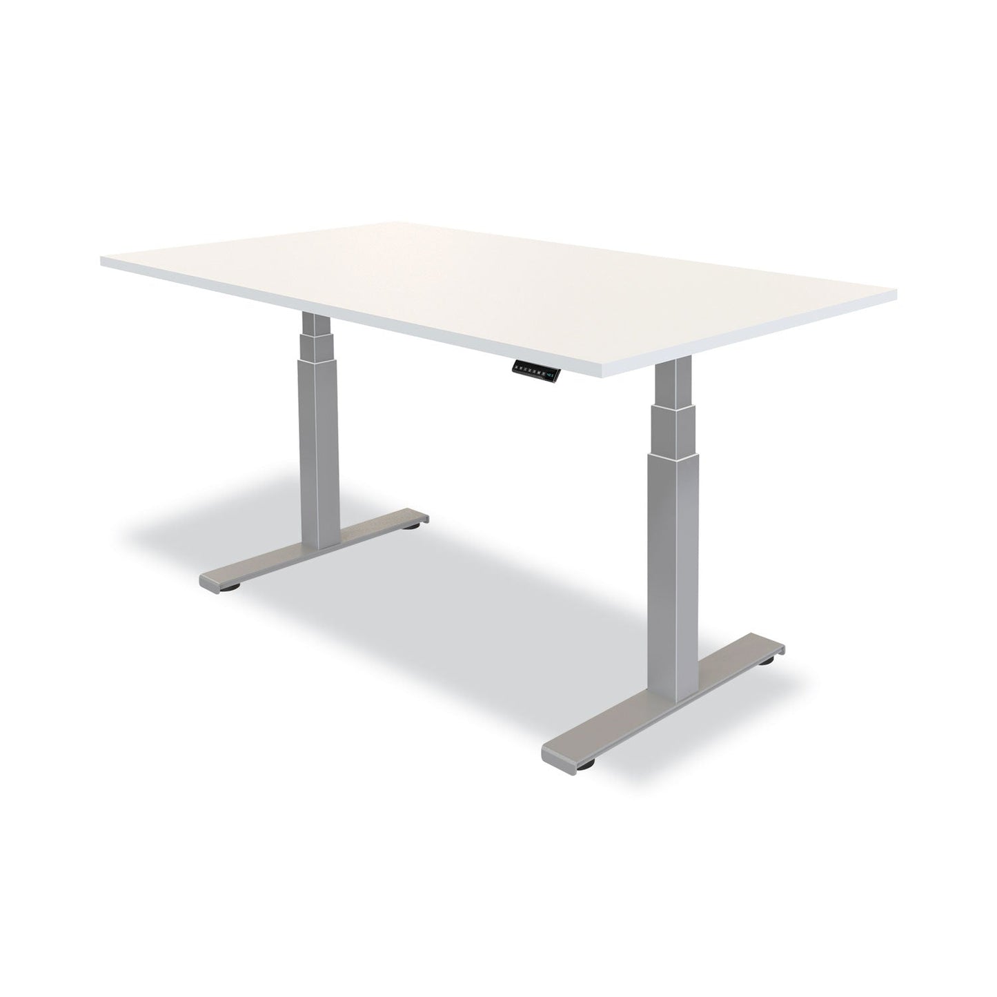 Fellowes Cambio Height Adjustable Desk Base, 72" x 30" x 24.75" to 50.25", Silver