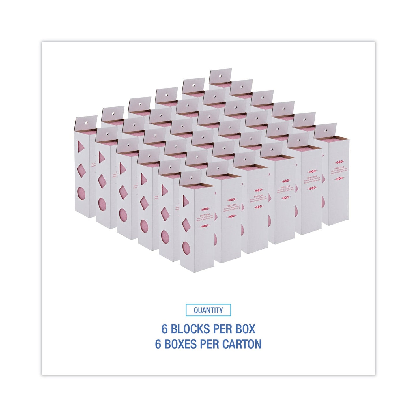 Boardwalk Deodorizing Para Wall Blocks, 24 oz, Pink, Cherry, 6/Box