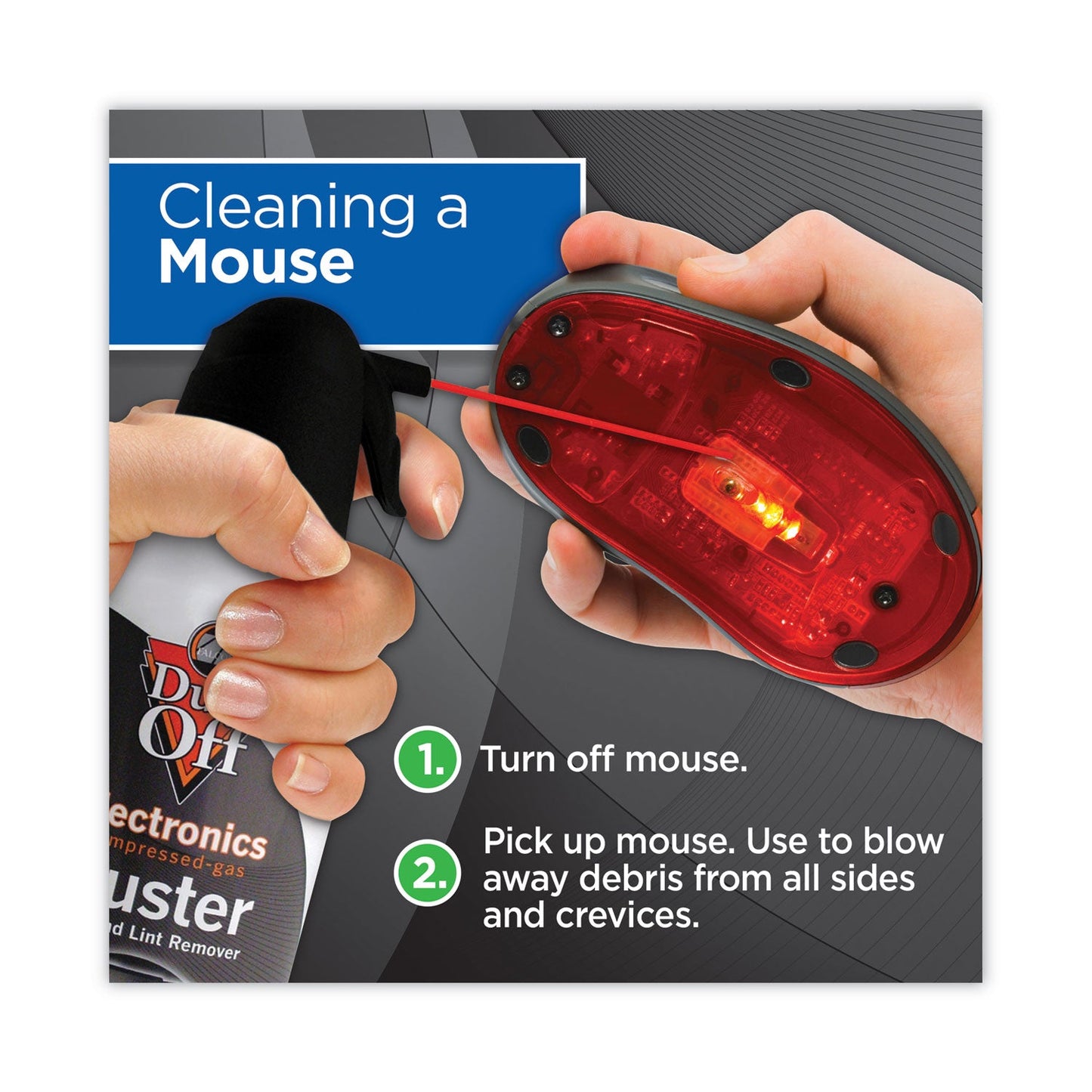 Dust-Off Disposable Compressed Air Duster, 10 oz Can, 2/Pack