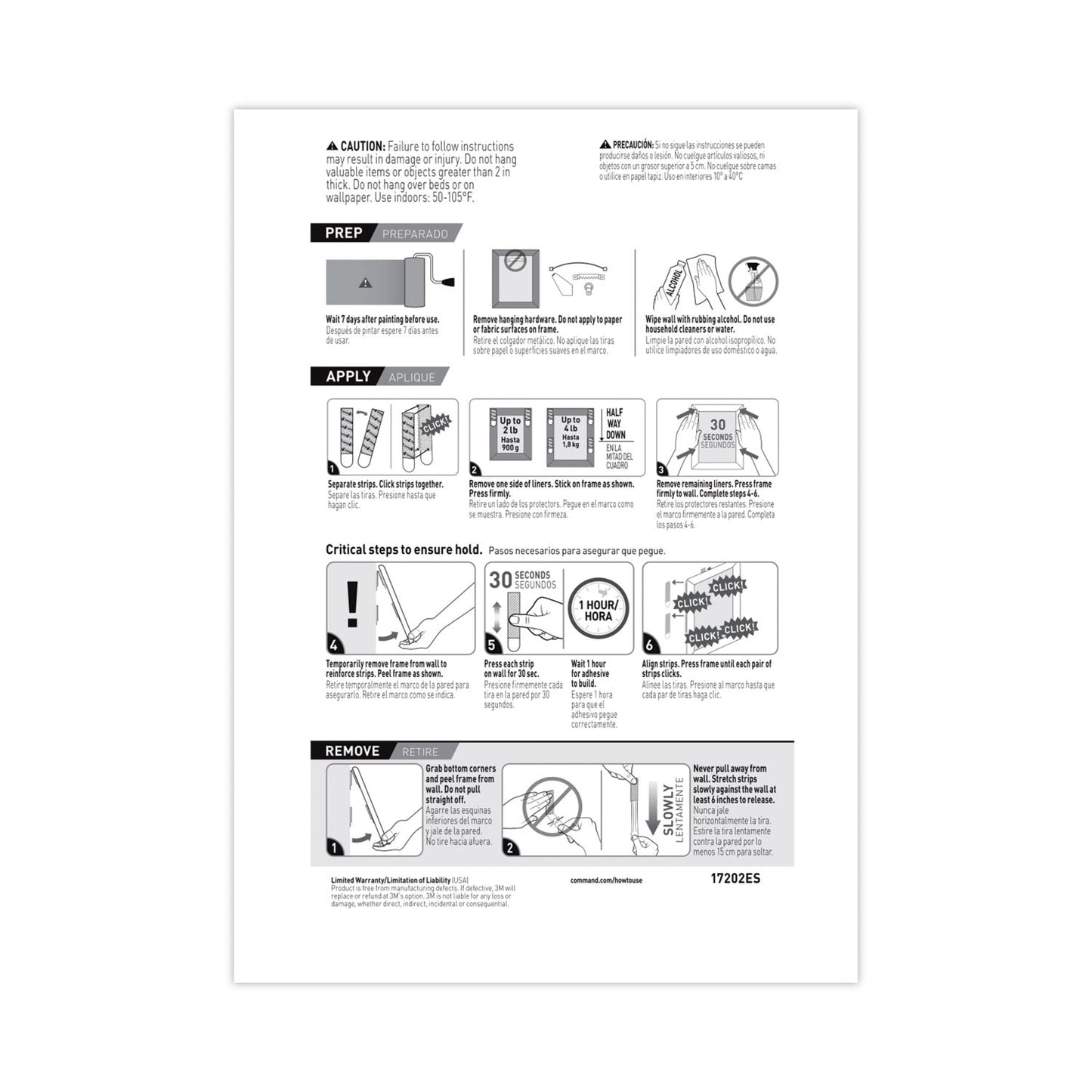 Command Picture Hanging Strips, Value Pack, Small, Removable, Holds Up to 4 lbs, 0.63 x 1.81, White, 16 Pairs/Pack
