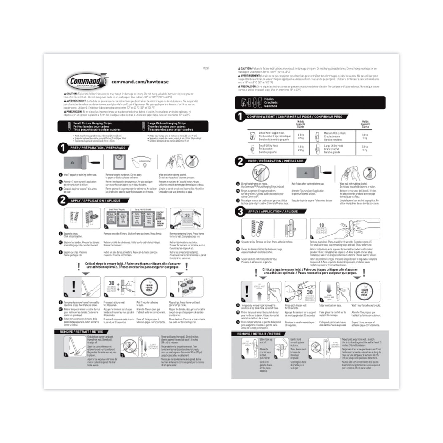 Command General Purpose Hooks, Variety Pack, Assorted Sizes, 54 Pieces/Pack