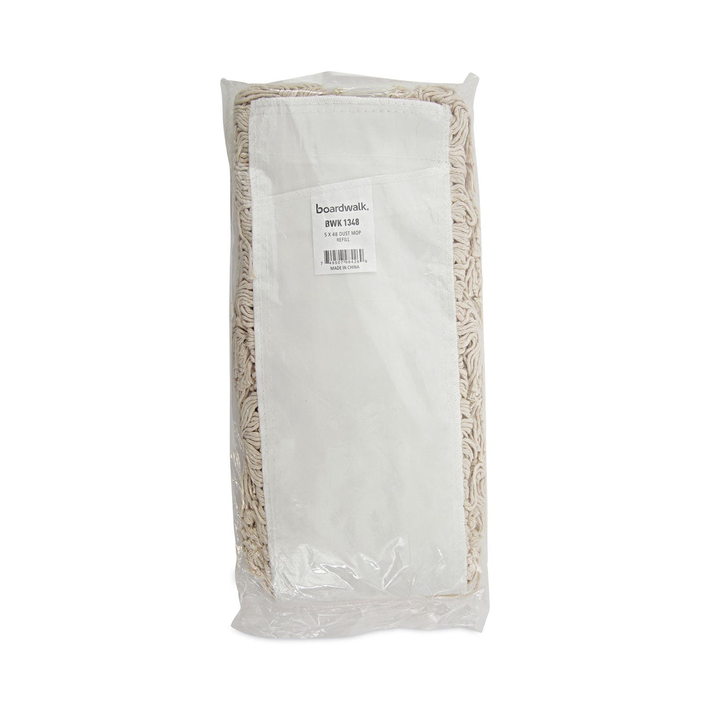 Boardwalk Industrial Dust Mop Head, Hygrade Cotton, 48w x 5d, White
