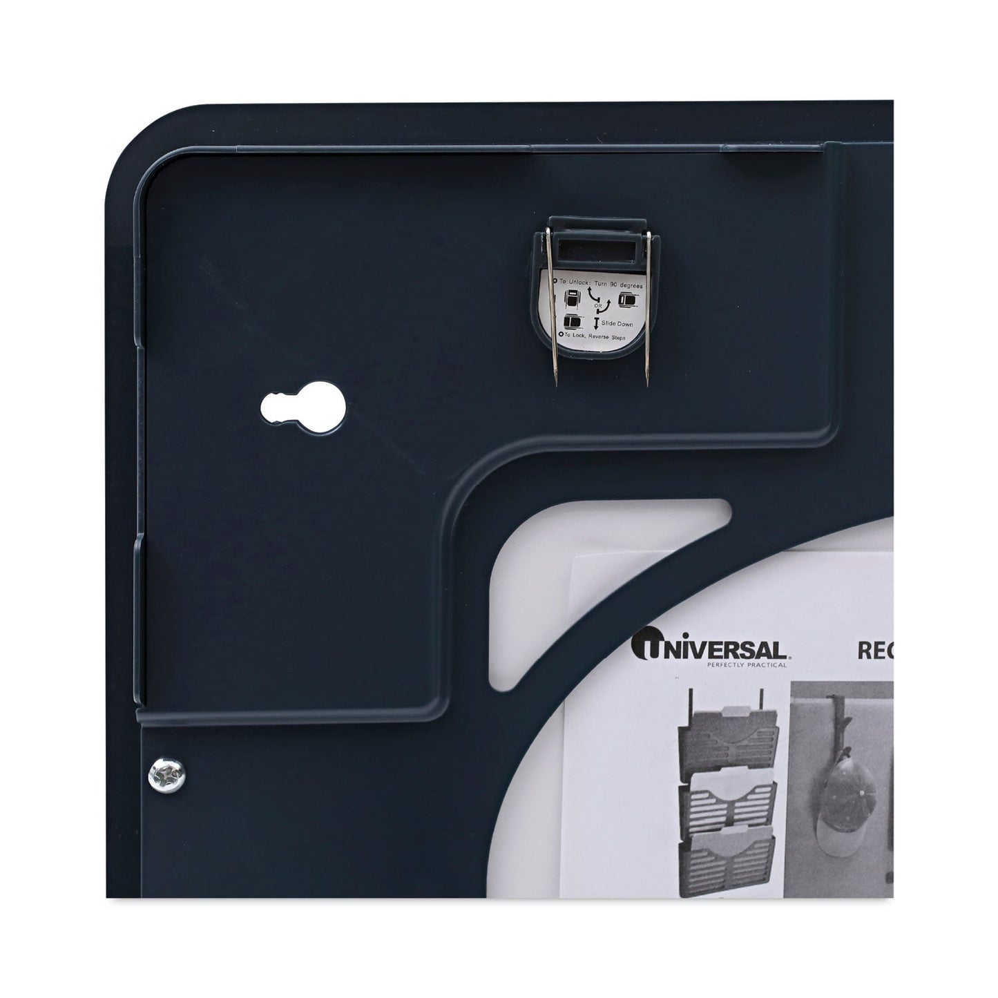 Universal Recycled Cubicle Dry Erase Board, 15.88 x 12.88, Charcoal, with Three Magnets