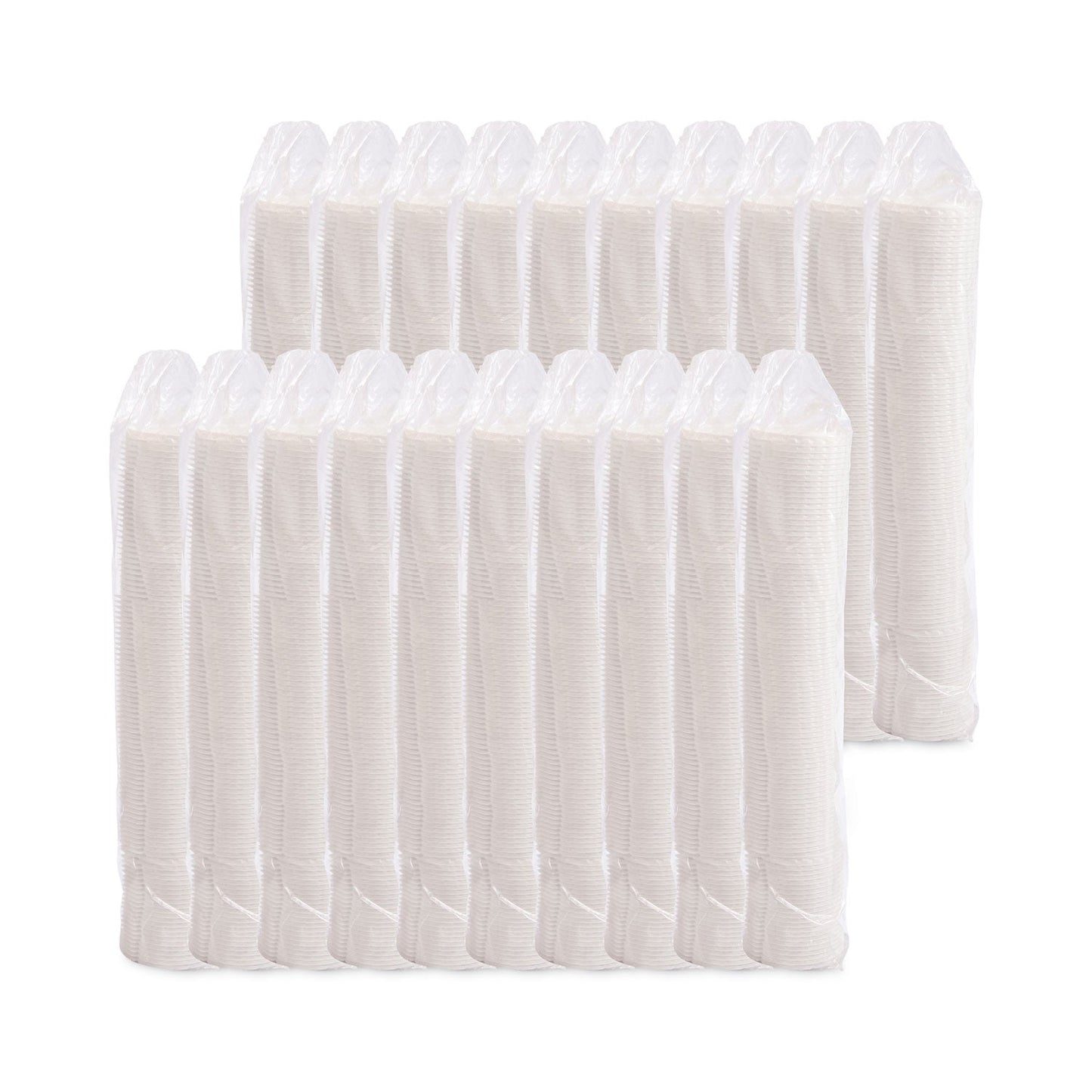 Dart Lift Back and Lock Tab Cup Lids for Foam Cups, Fits 8 oz Trophy Cups, White, 100/Pack